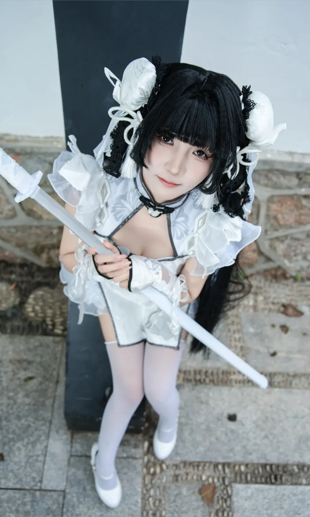 永劫无间, 旗袍, 殷紫萍cos, 二次元看见计划, 白丝 - 第7张