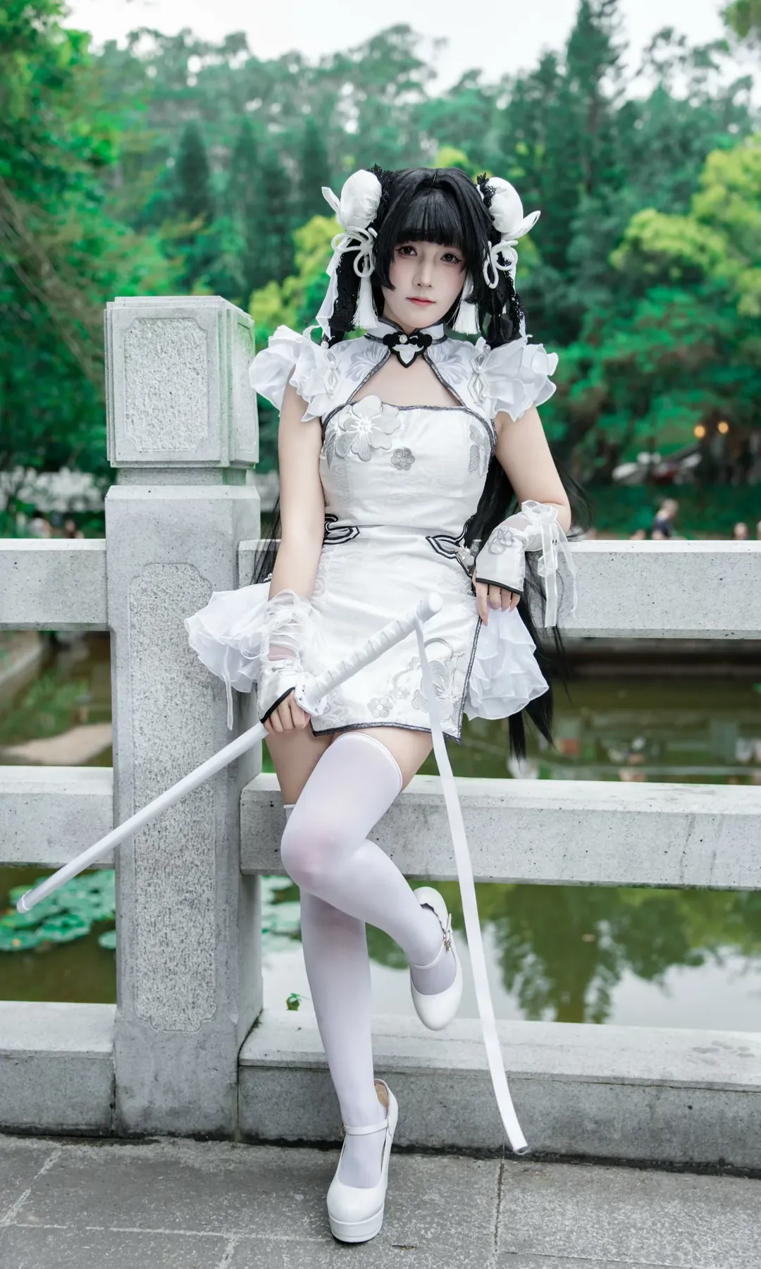 永劫无间, 旗袍, 殷紫萍cos, 二次元看见计划, 白丝 - 第8张