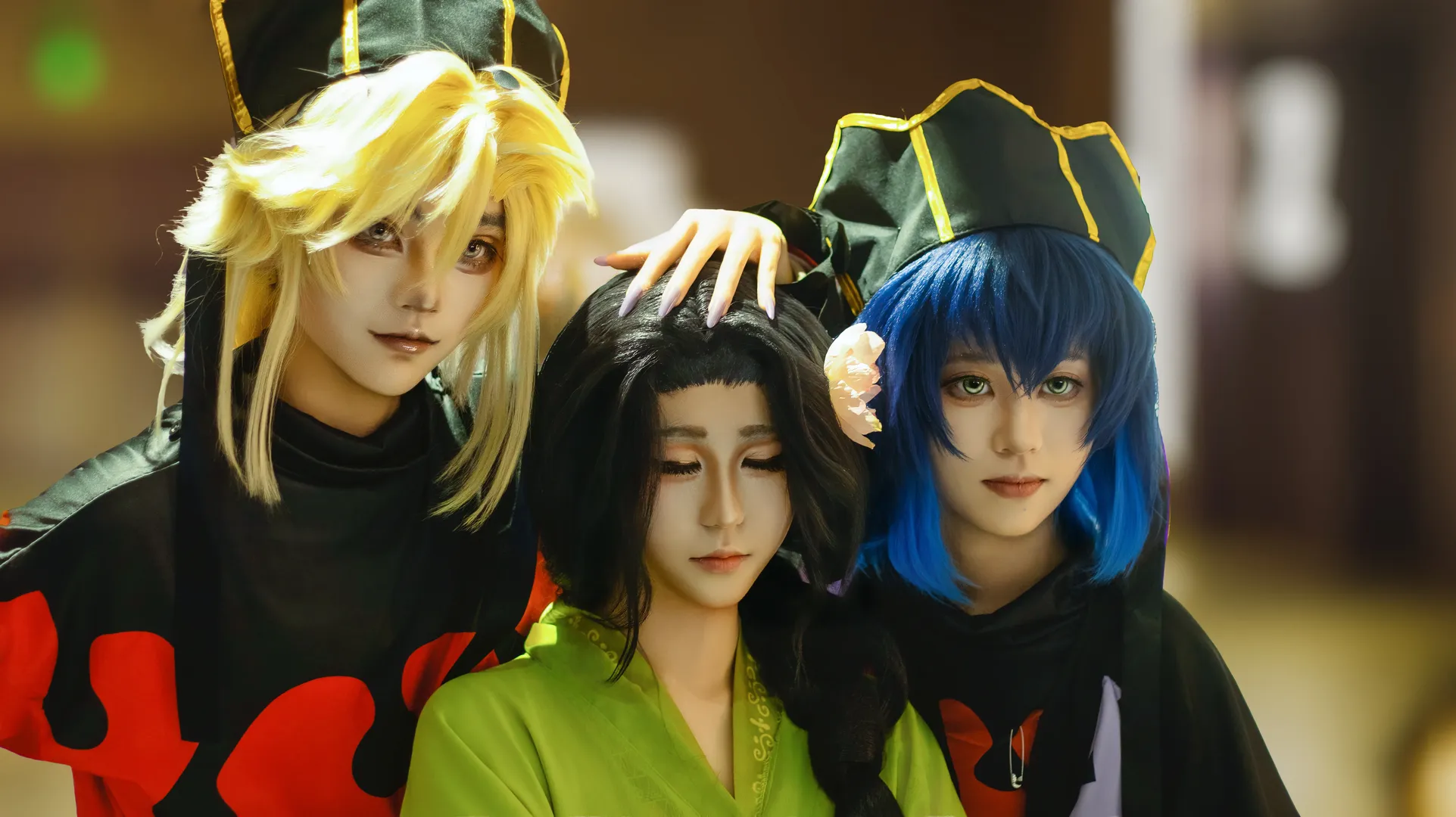 鬼灭之刃, cosplay摄影, 琴叶cos, 童磨cos, 嘴平伊之助cos - 第1张