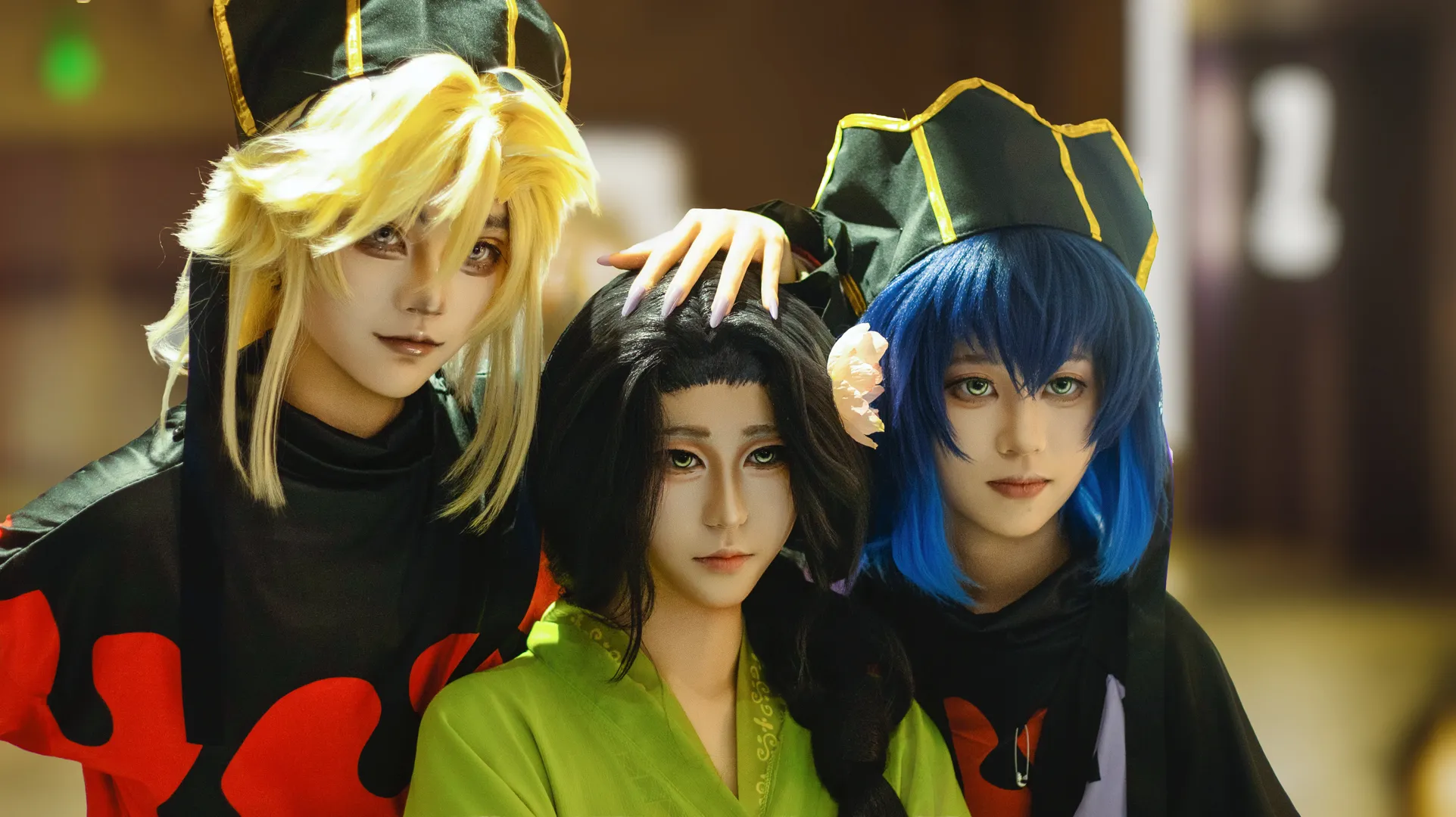鬼灭之刃, cosplay摄影, 琴叶cos, 童磨cos, 嘴平伊之助cos