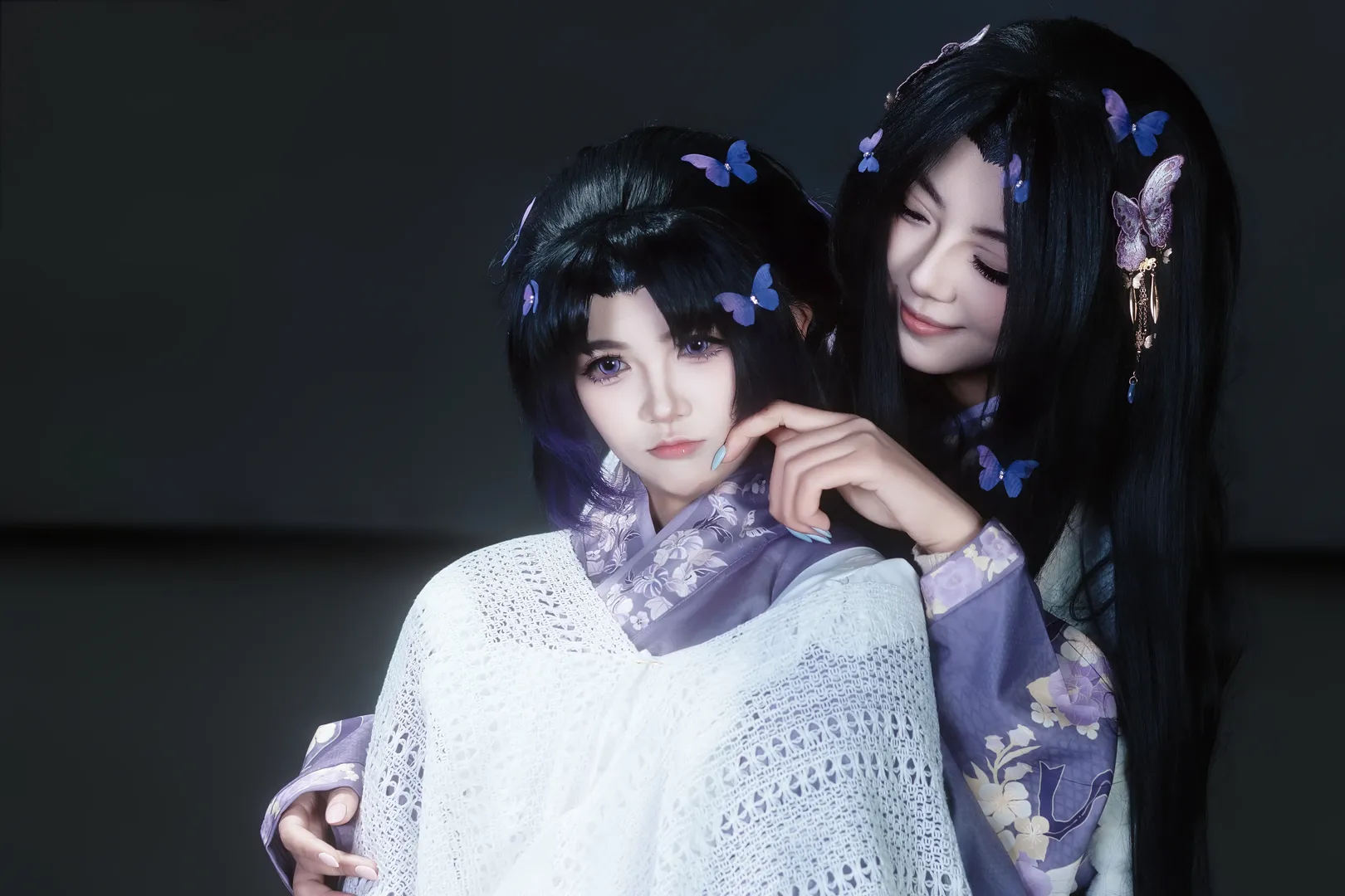 鬼灭之刃, 蝴蝶香奈惠cos, 蝴蝶忍, 双生姐妹, 紫蝶写真 - 第2张