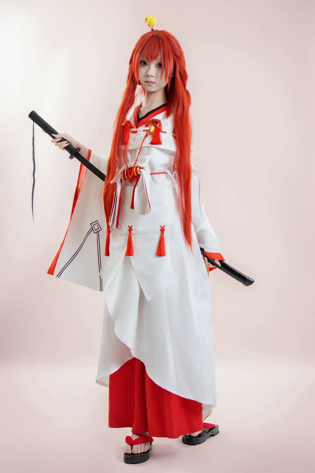 二次元, 龙族, cosplay, 上杉绘梨衣cos, 红发巫女 - 第3张