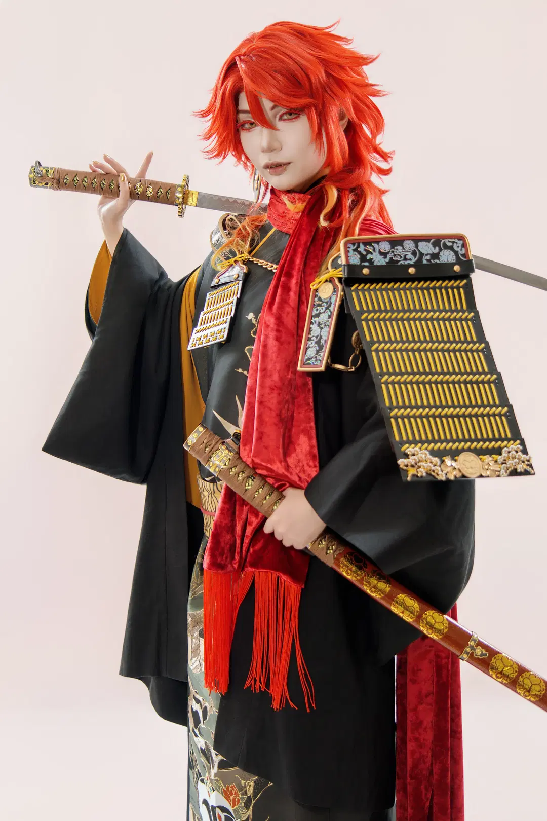 cos正片, 白棚摄影, 刀剑乱舞, 三郎国宗cos, 和风铠甲