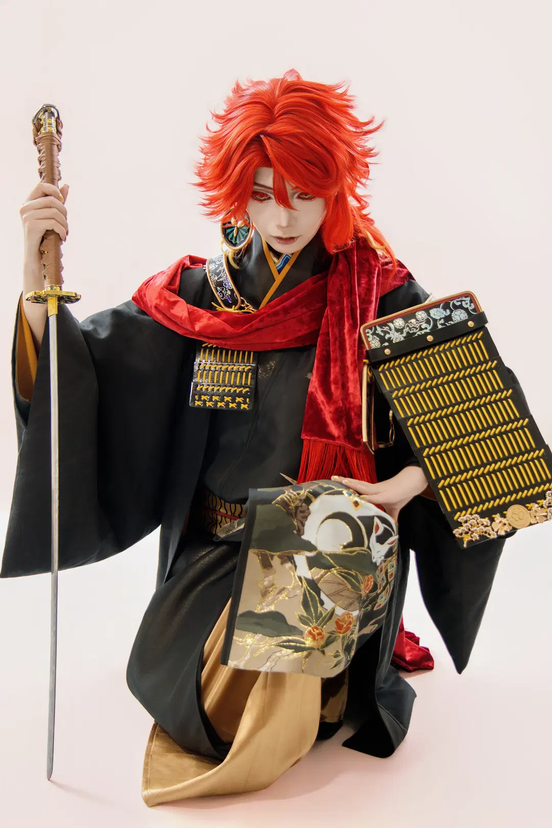 Saburo Kunimune cosplay Touken Ranbu White Studio Photoshoot Log by 稚嫩的魔法师（求互关） - Image 3