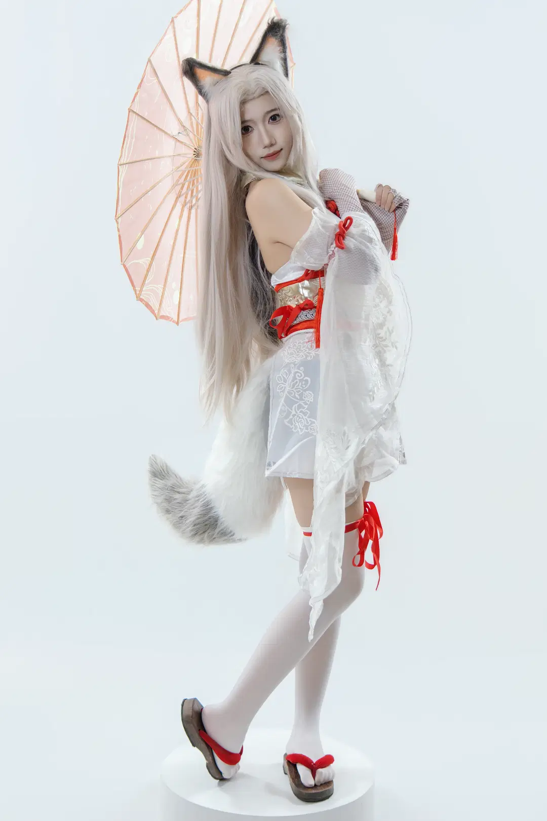 【Hu Tao cosplay】NARAKA: BLADEPOINT Fox-Eared Girl Studio Shoot Record (Otaku Lameng & White stockings) by 稚嫩的魔法师（求互关） - Image 2
