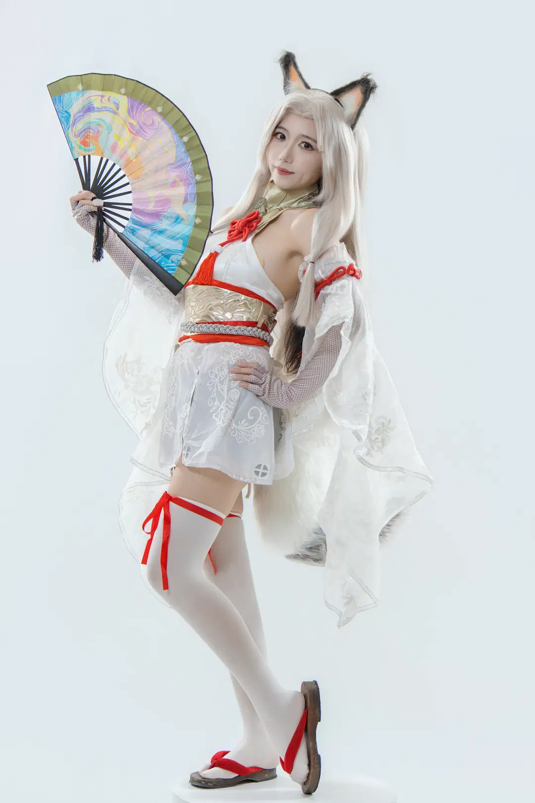 【Hu Tao cosplay】NARAKA: BLADEPOINT Fox-Eared Girl Studio Shoot Record (Otaku Lameng & White stockings) by 稚嫩的魔法师（求互关） - Image 3