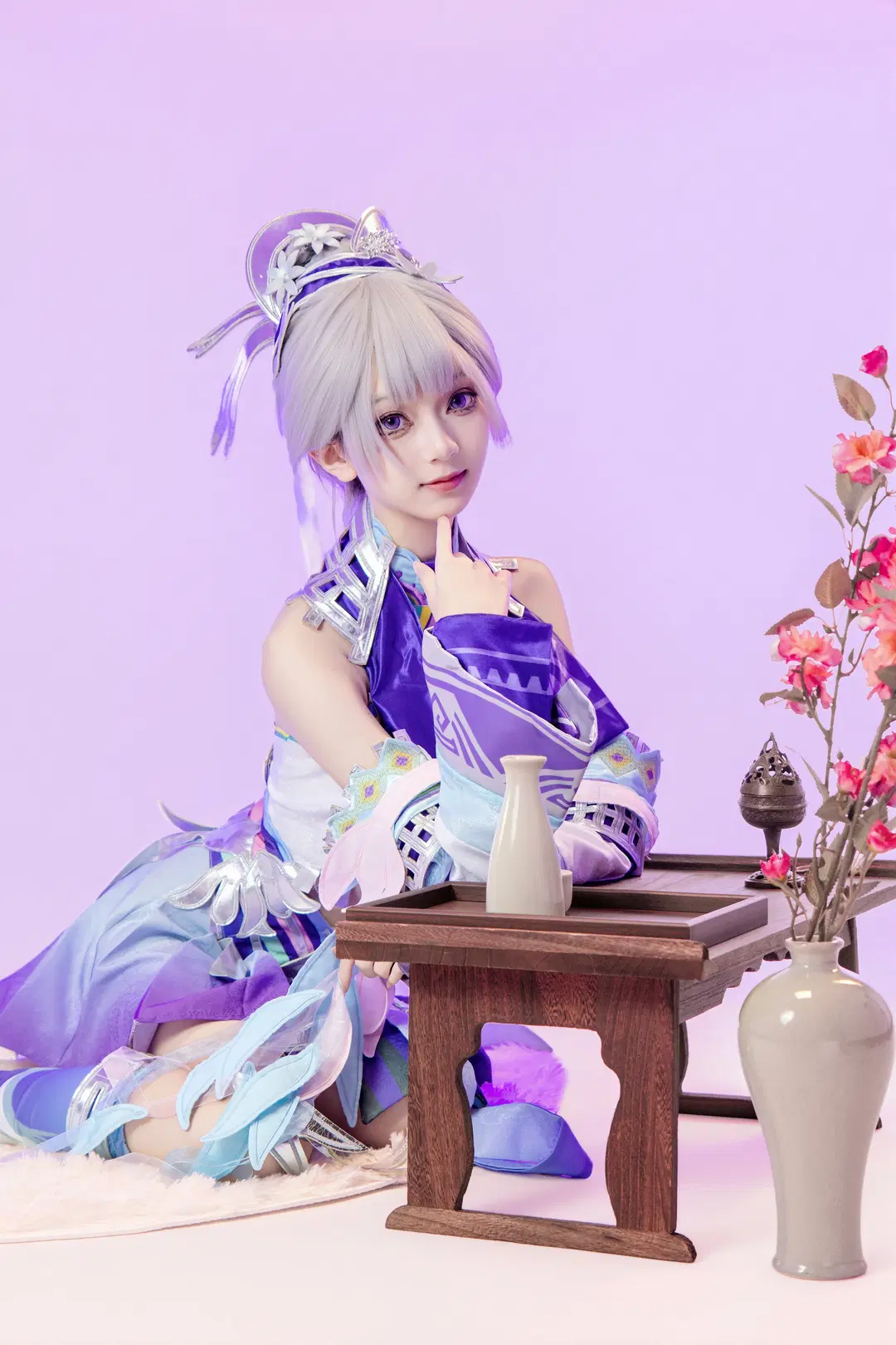 [Yang Yuhuan cosplay] Honor of Kings Spring Whispers on Silver Wings: The Collision of Miao Silver Jewelry and Ancient Grace by 稚嫩的魔法师（求互关） - Image 2