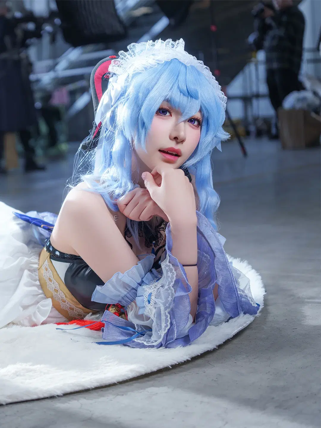 【甘雨 コスプレ】『原神』メイド服、黒ストッキングとレッドソールハイヒールのイベント写真シェア - 辛同学 - 3枚目