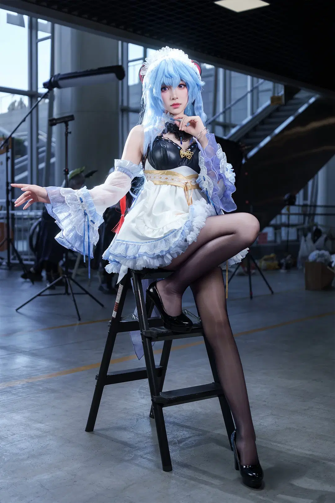 原神, 甘雨 コスプレ, イベント写真, 申鶴 コスプレ, 黒ストッキング