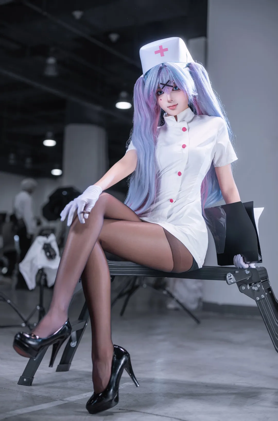 漫展返图, 初音未来cos, cosplay摄影, 黑丝cos, 初音未来兔子洞