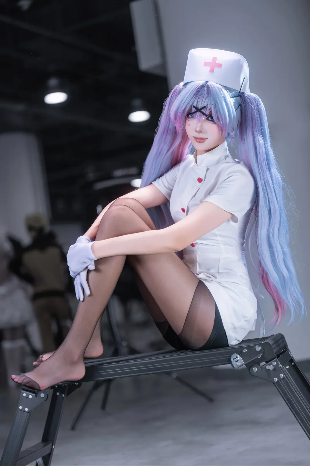 漫展返图, 初音未来cos, cosplay摄影, 黑丝cos, 初音未来兔子洞 - 第3张