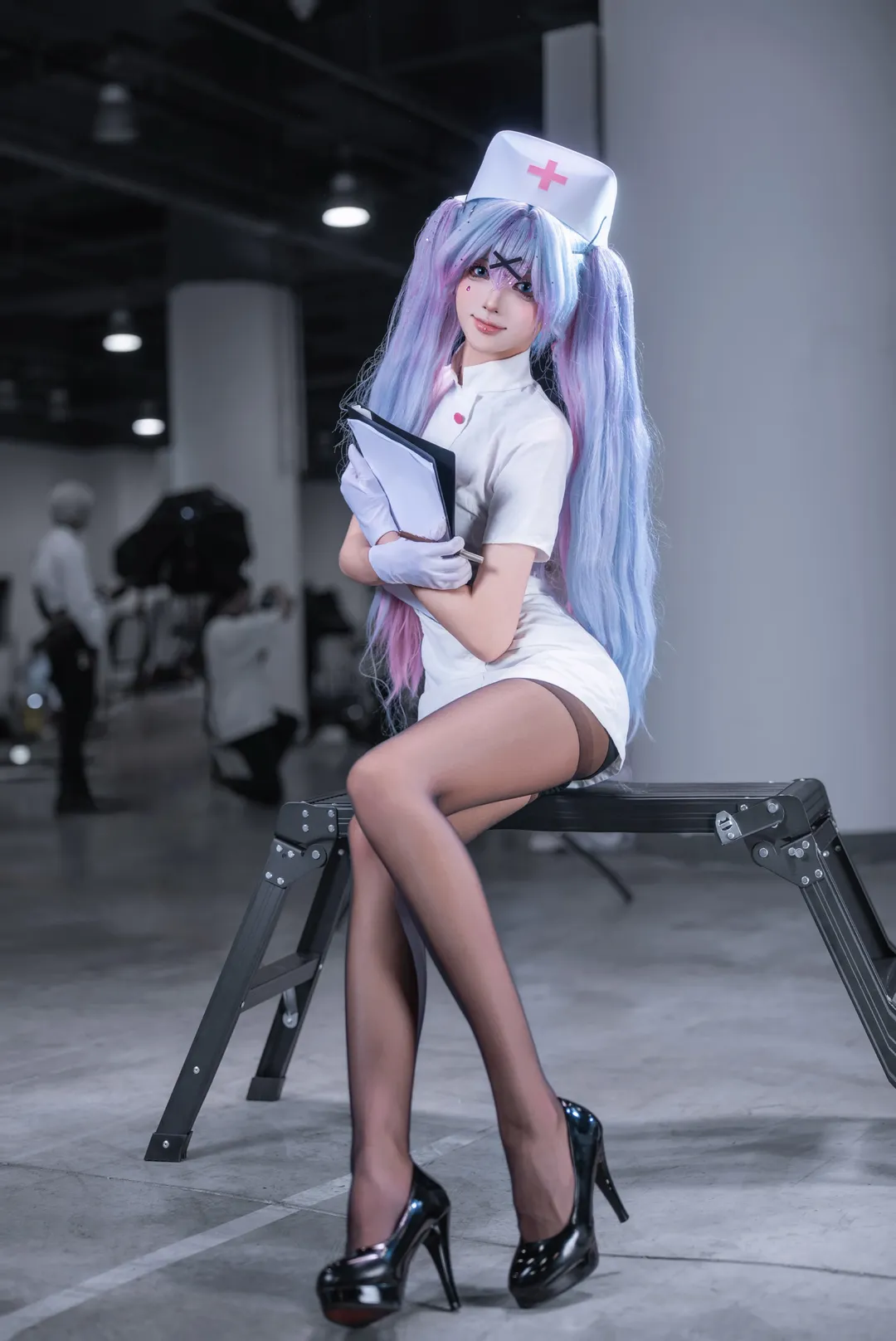 漫展返图, 初音未来cos, cosplay摄影, 黑丝cos, 初音未来兔子洞 - 第4张