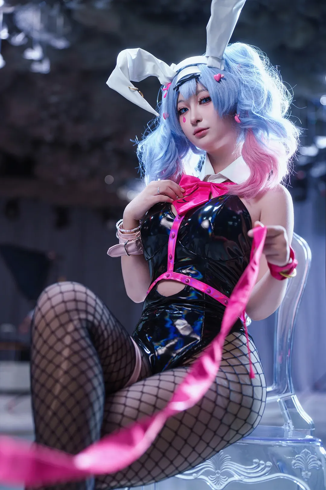 二次元摄影, 兔女郎, 初音未来cos, 兔子洞, 网袜 - 第3张