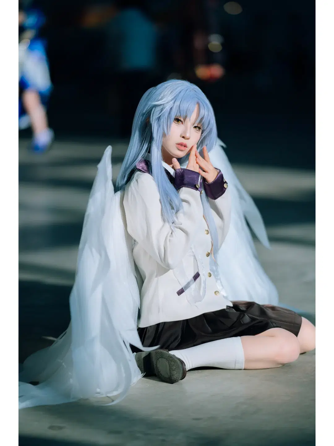 【立华奏cos】AngelBeats的治愈天使，闪光灯发光人像 - 寒蝉-文晋 - 第10张
