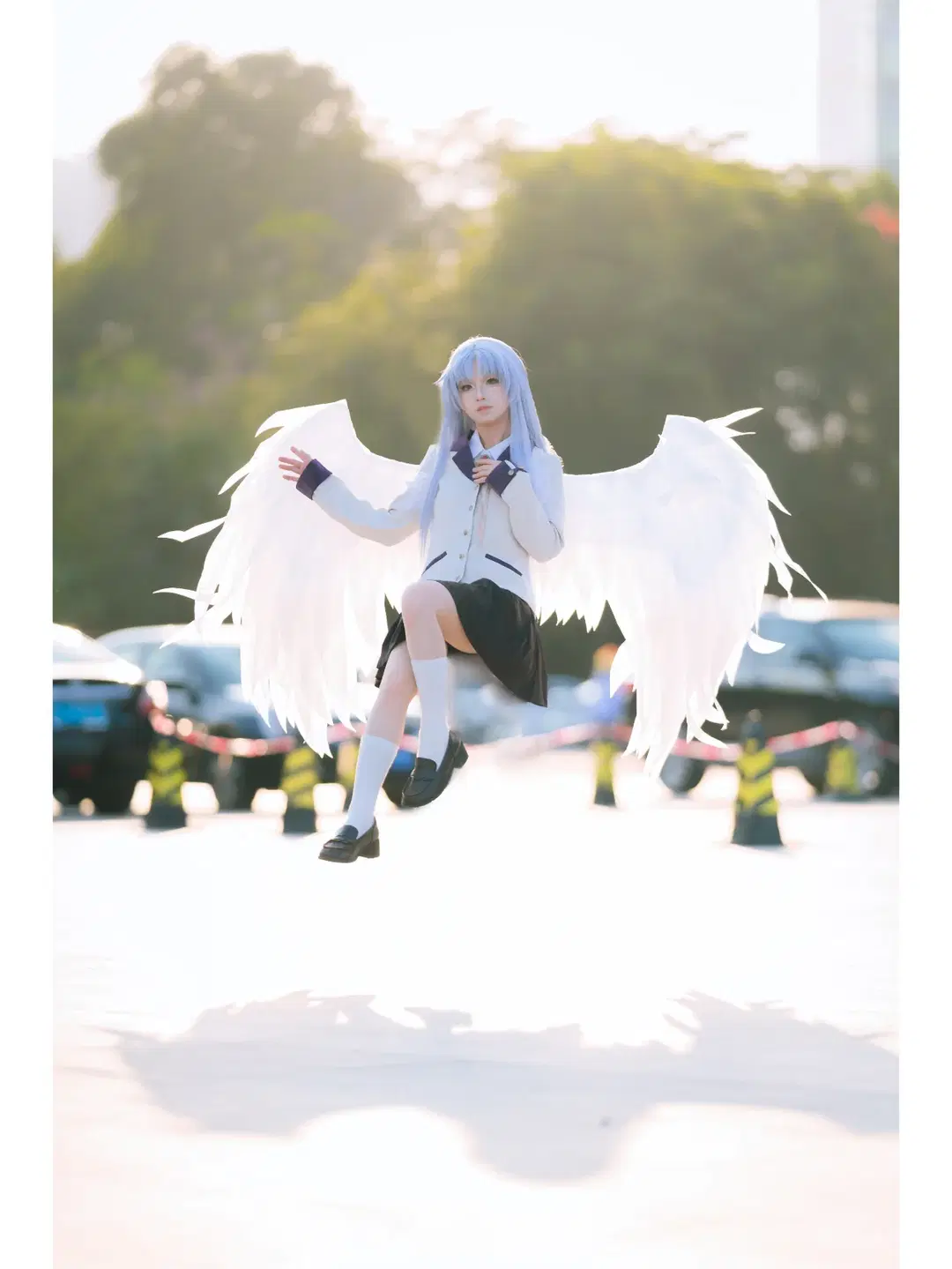 【立华奏cos】AngelBeats的治愈天使，闪光灯发光人像 - 寒蝉-文晋 - 第2张