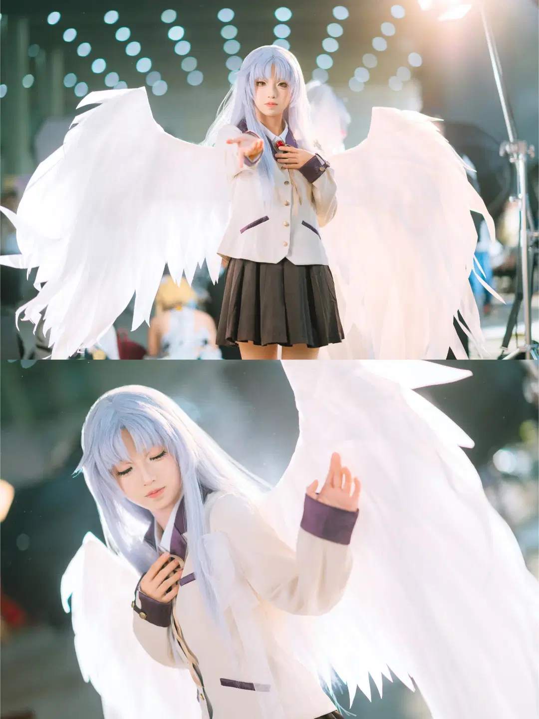 【立华奏cos】AngelBeats的治愈天使，闪光灯发光人像 - 寒蝉-文晋 - 第7张
