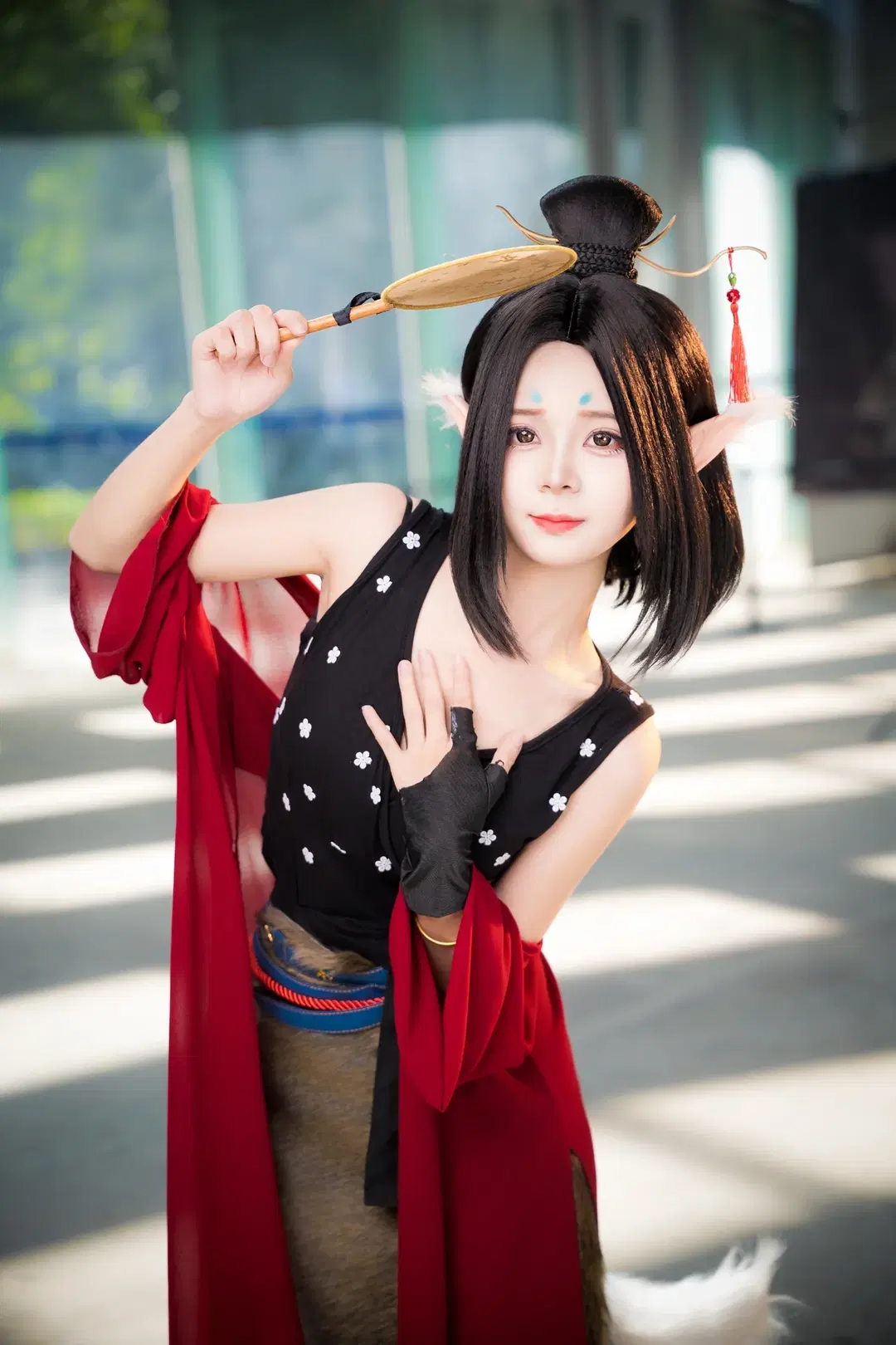 【萍萍cos】黑神话悟空漫展返图，红披风白狐尾细节拉满 - 寒蝉-文晋 - 第3张
