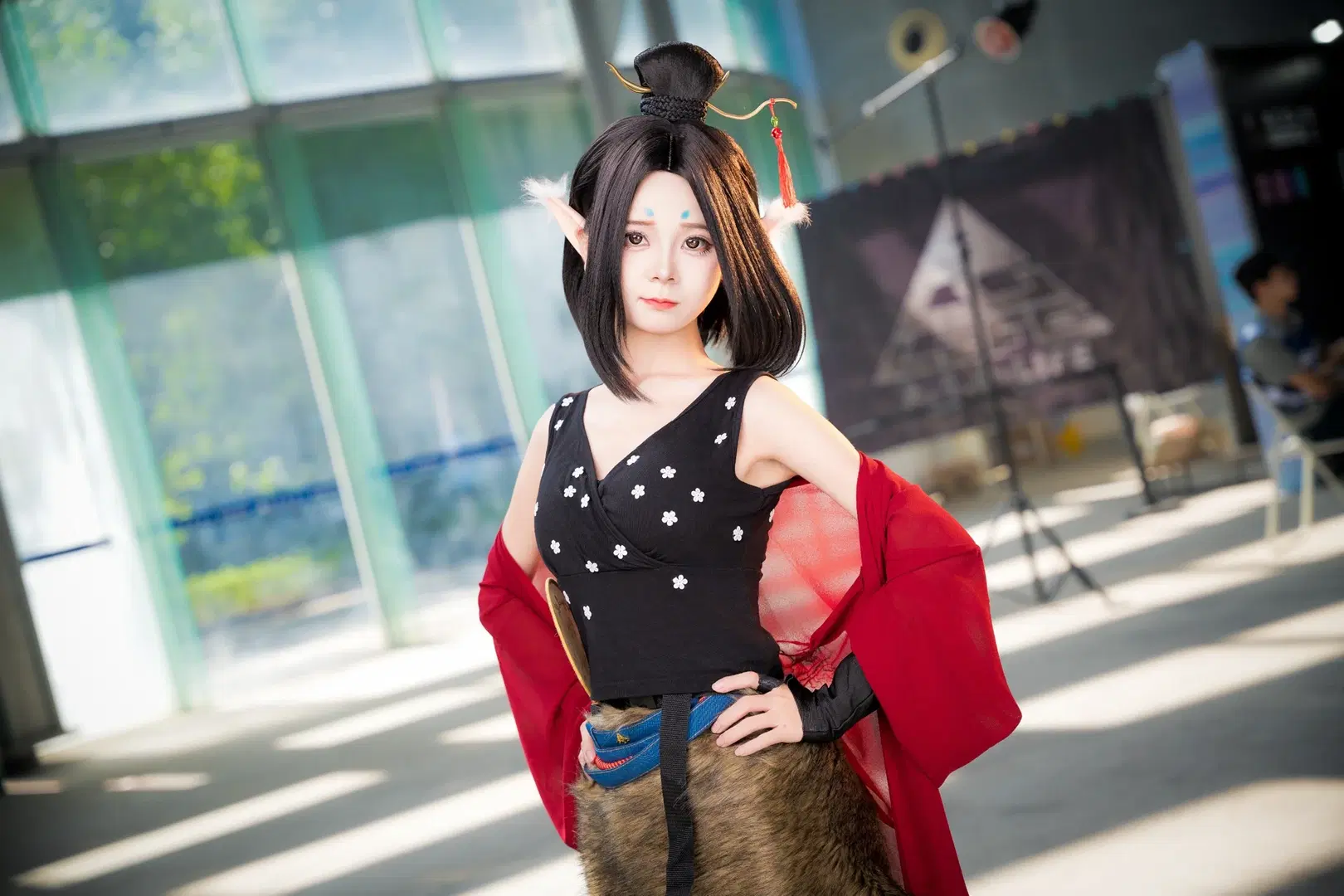 【萍萍cos】黑神话悟空漫展返图，红披风白狐尾细节拉满 - 寒蝉-文晋 - 第5张