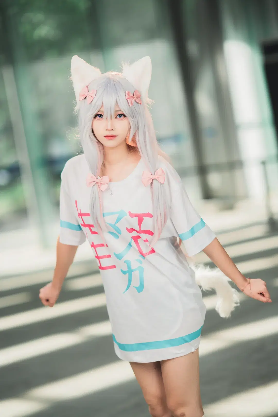 [Izumi Sagiri cosplay] Eromanga Sensei Huizhou convention photos return: The everyday vibe of white stockings and cat ears by 寒蝉-文晋 - Image 2