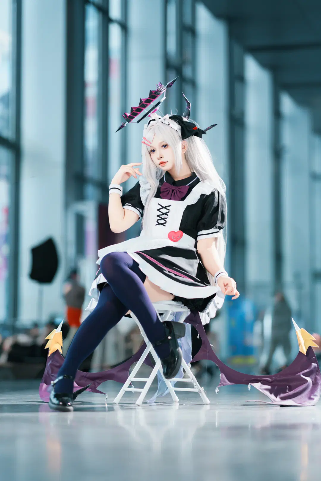 ブルーアーカイブ, イベント写真, 空崎ヒナ コスプレ, ストッキング, Jinbei照明