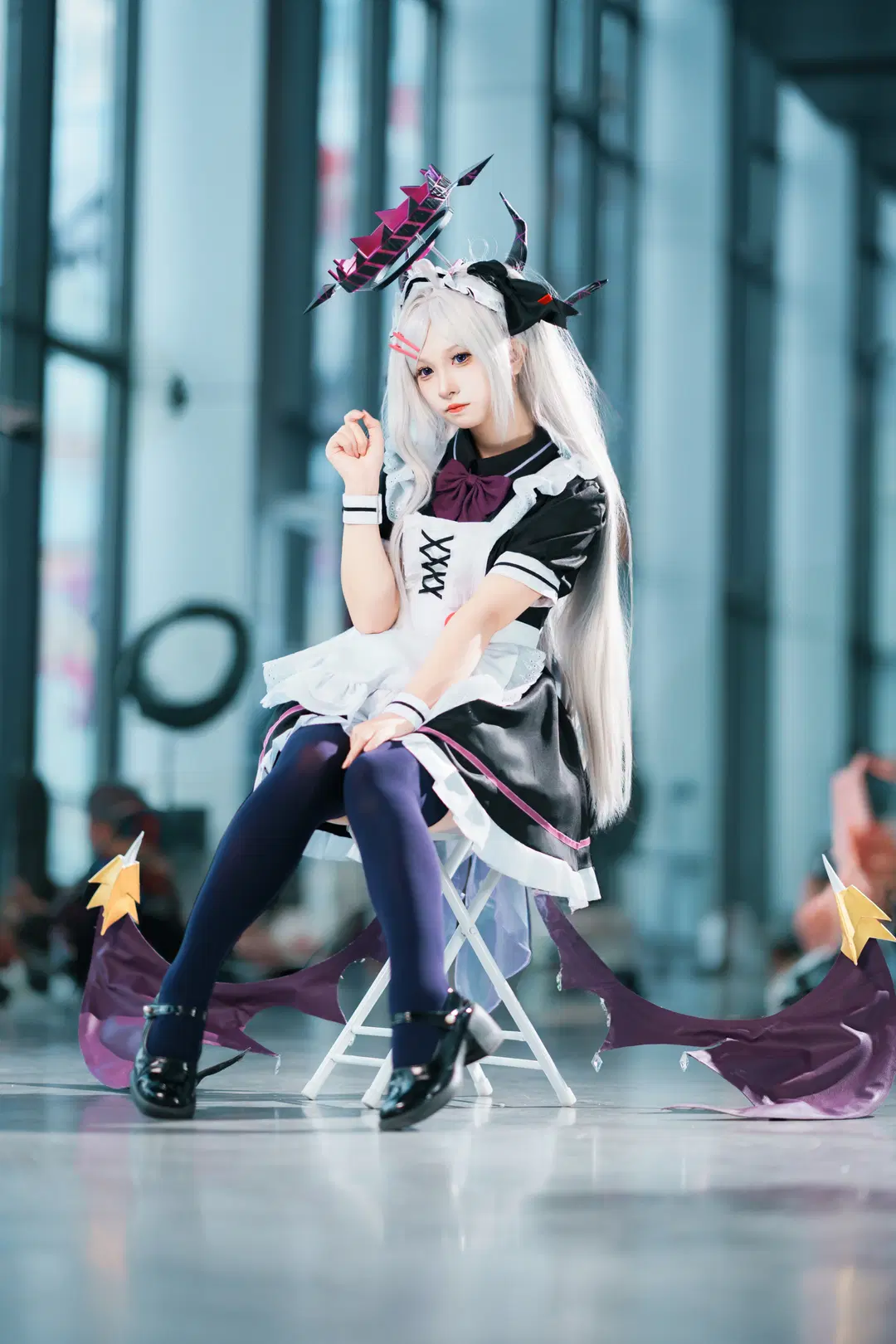 【空崎ヒナ コスプレ】ブルーアーカイブ メイド服のイベント写真 ライティング完全記録 - 寒蝉-文晋 - 3枚目