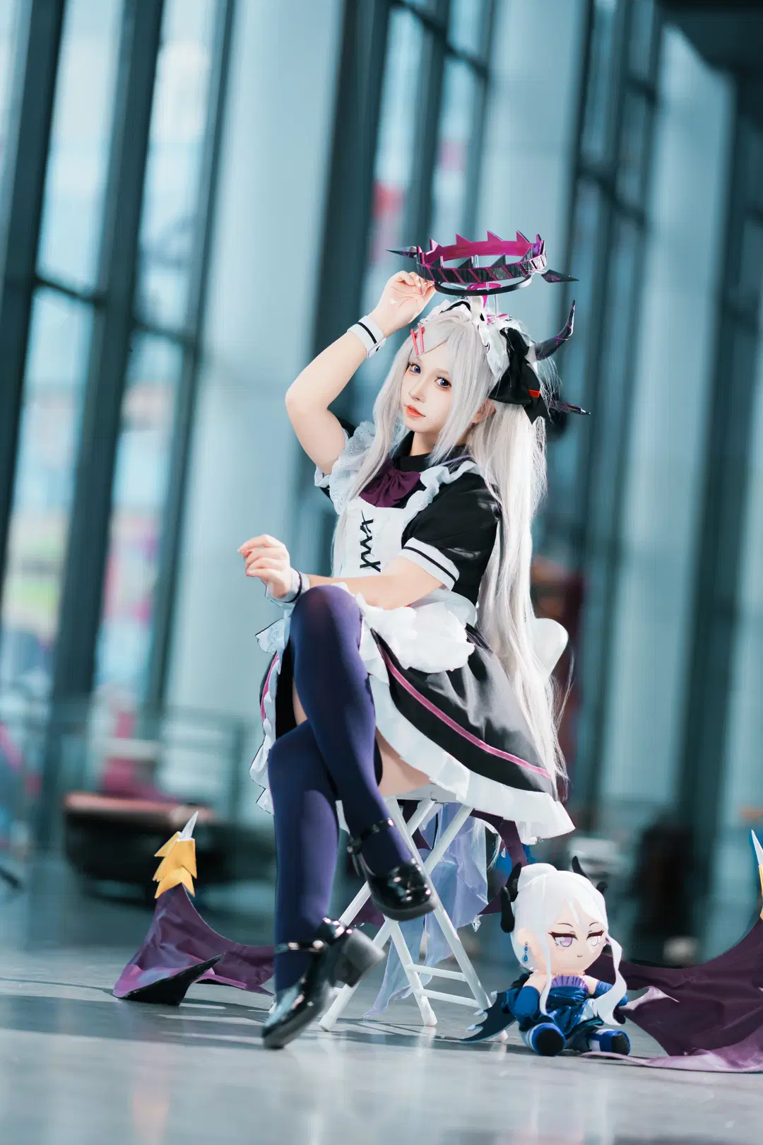 【空崎ヒナ コスプレ】ブルーアーカイブ メイド服のイベント写真 ライティング完全記録 - 寒蝉-文晋 - 4枚目