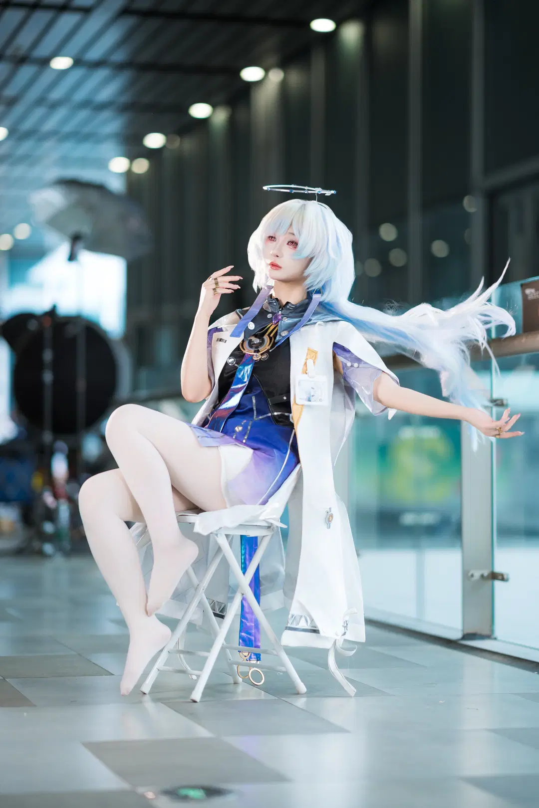 鳴潮, イベント写真, 白ストッキング, モーニエ コスプレ, 仏山 CPG08