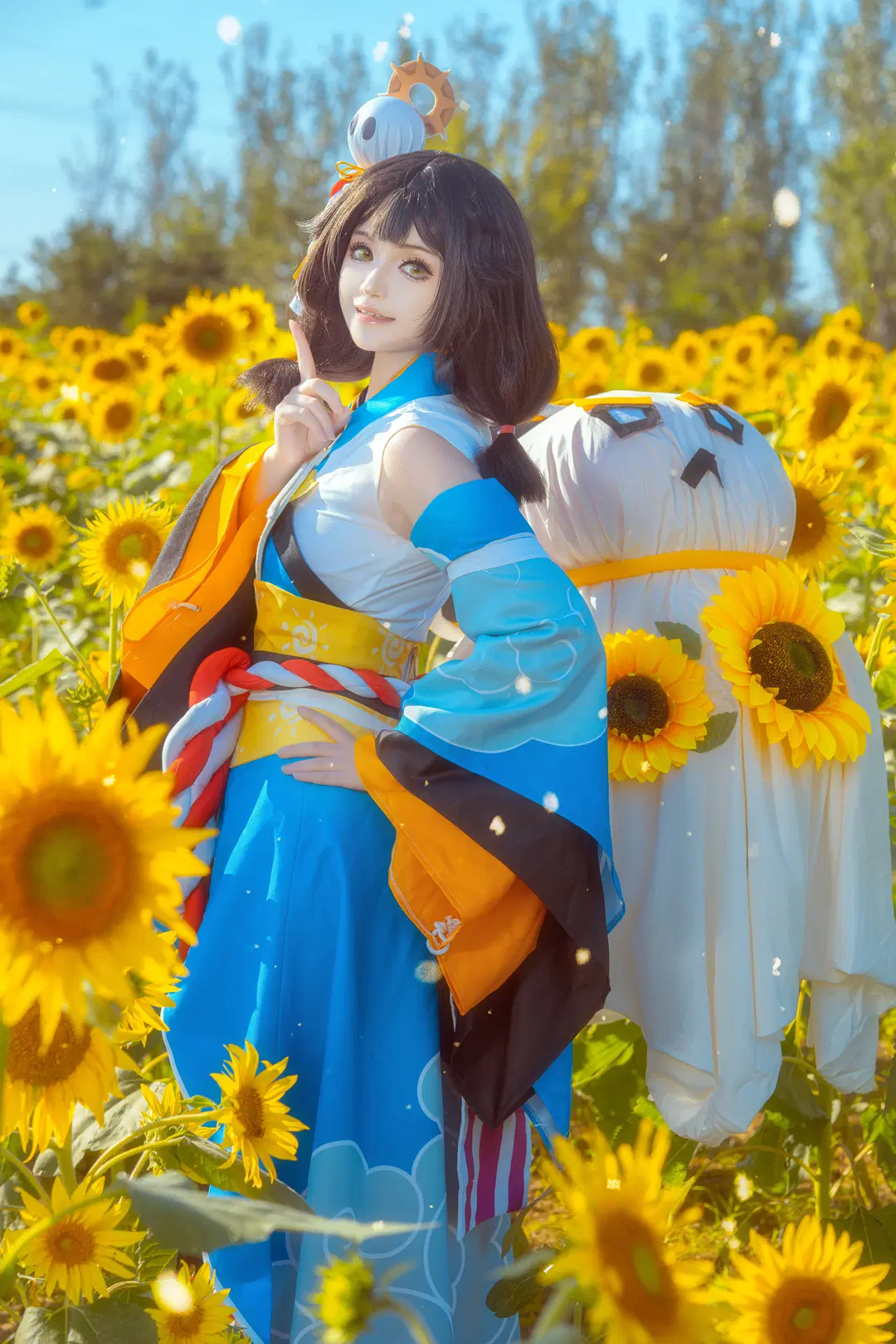 コスプレ, 陰陽師, ヒマワリ畑, 決戦！平安京, 日和坊コスプレ