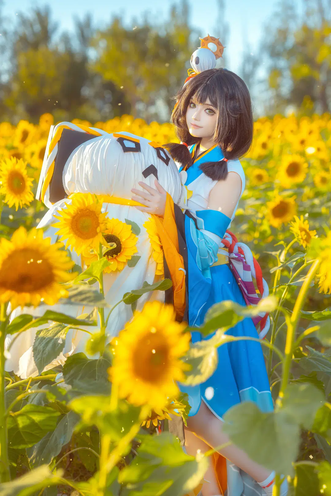 【日和坊コスプレ】ヒマワリ畑に咲く元気いっぱいの小さな太陽 - 夏沫沫肉沫沫 - 3枚目