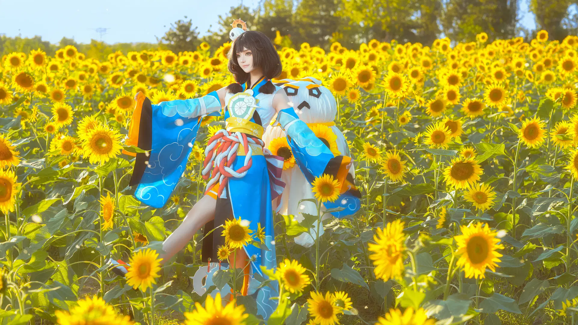 【日和坊コスプレ】ヒマワリ畑に咲く元気いっぱいの小さな太陽 - 夏沫沫肉沫沫 - 4枚目