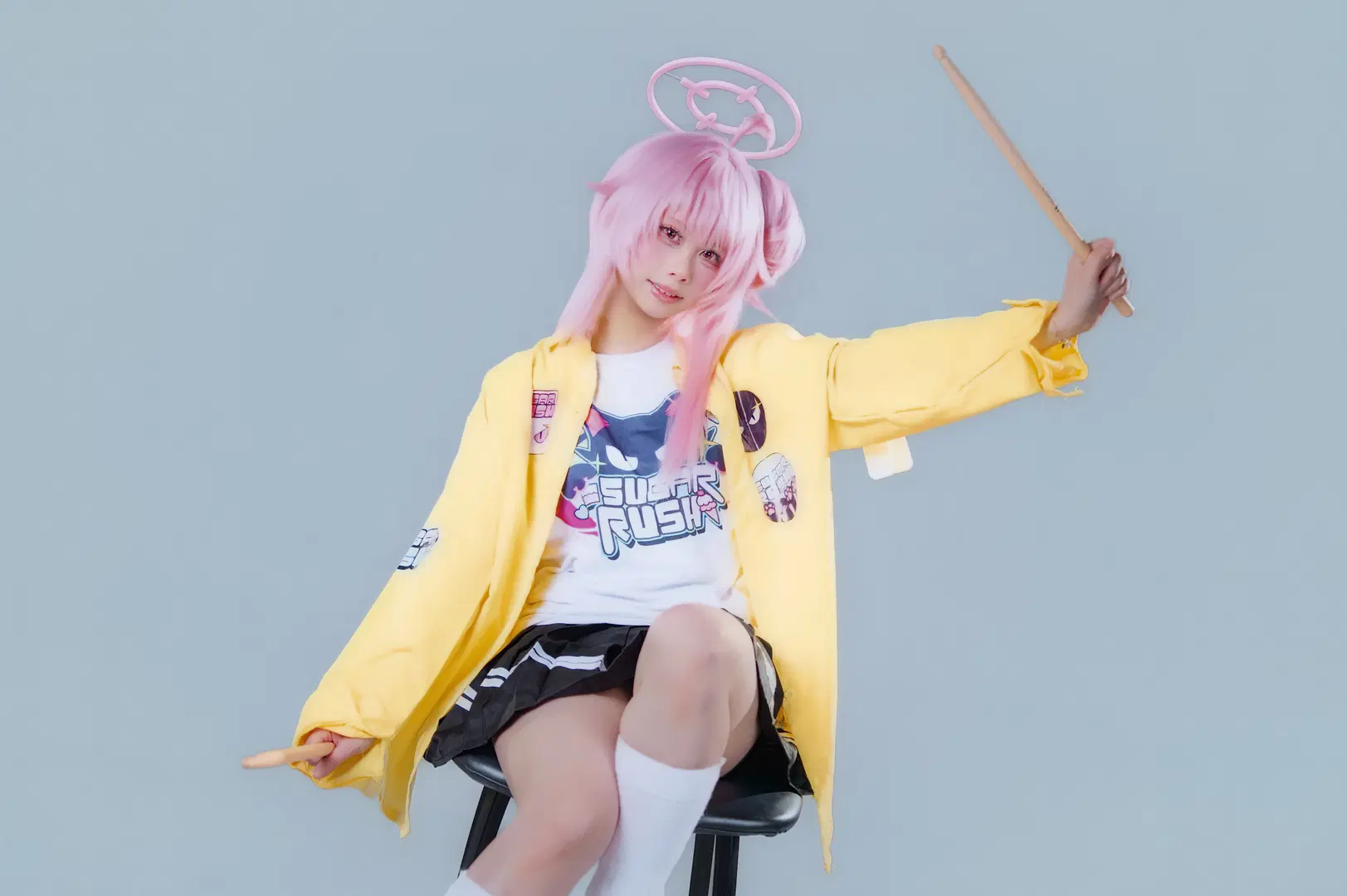 【柚鳥夏cos】蔚藍檔案樂隊小夏，一起踏上搖滾之路 - 仙贝sama - 第10張