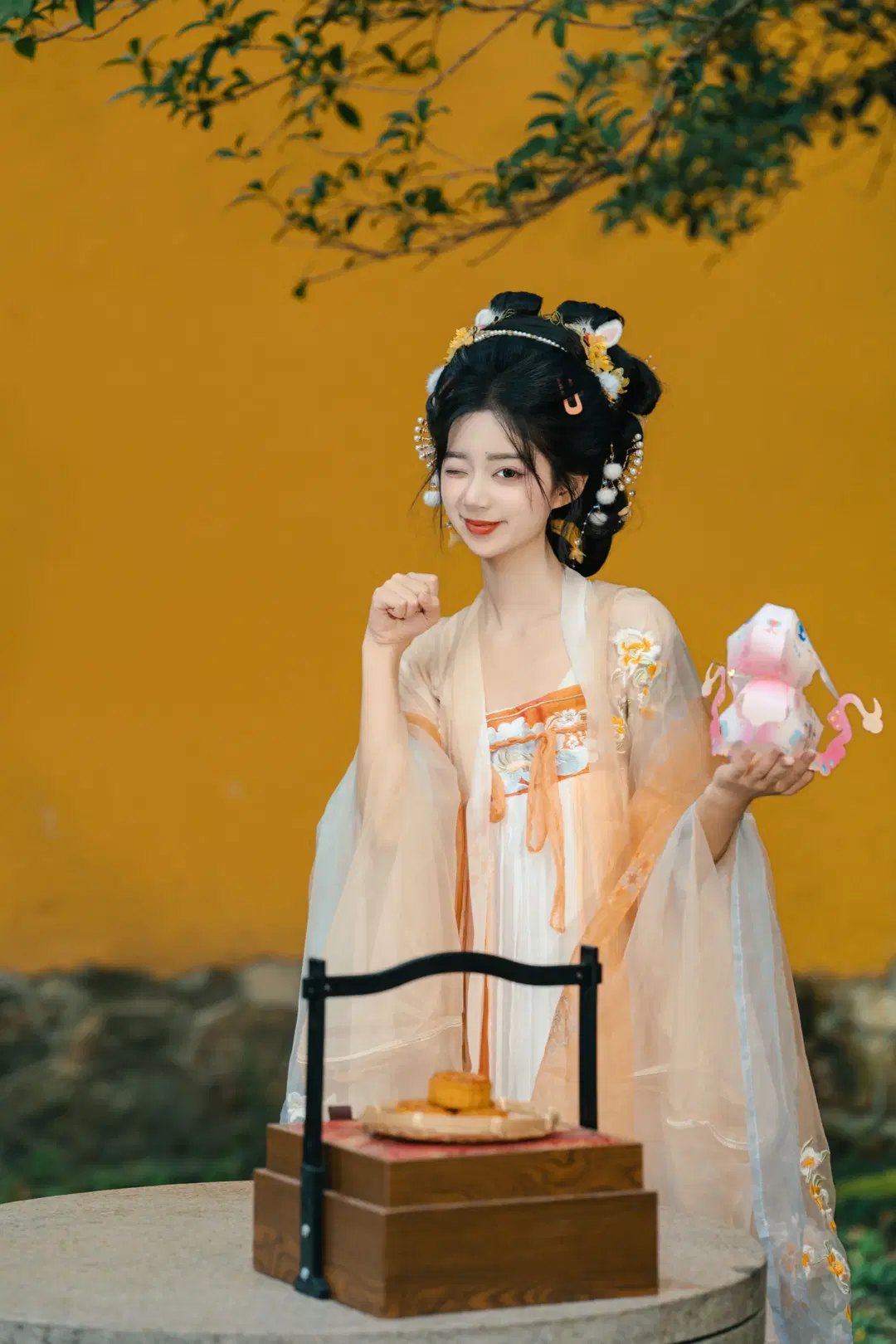 Ancient style photoshoot: The Ethereal Beauty Under the Yellow Wall and Moon Gate by 衾曦 - Image 6