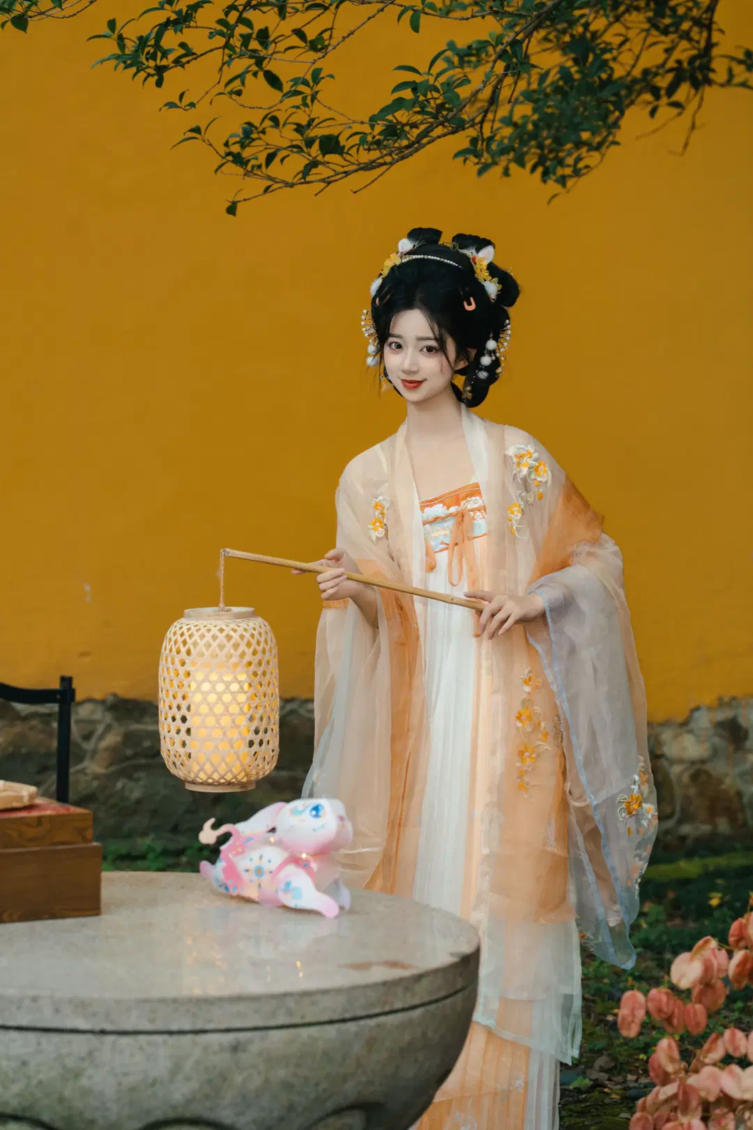 古风写真, 汉服摄影, 中秋古风, 国风美人, 油纸伞汉服