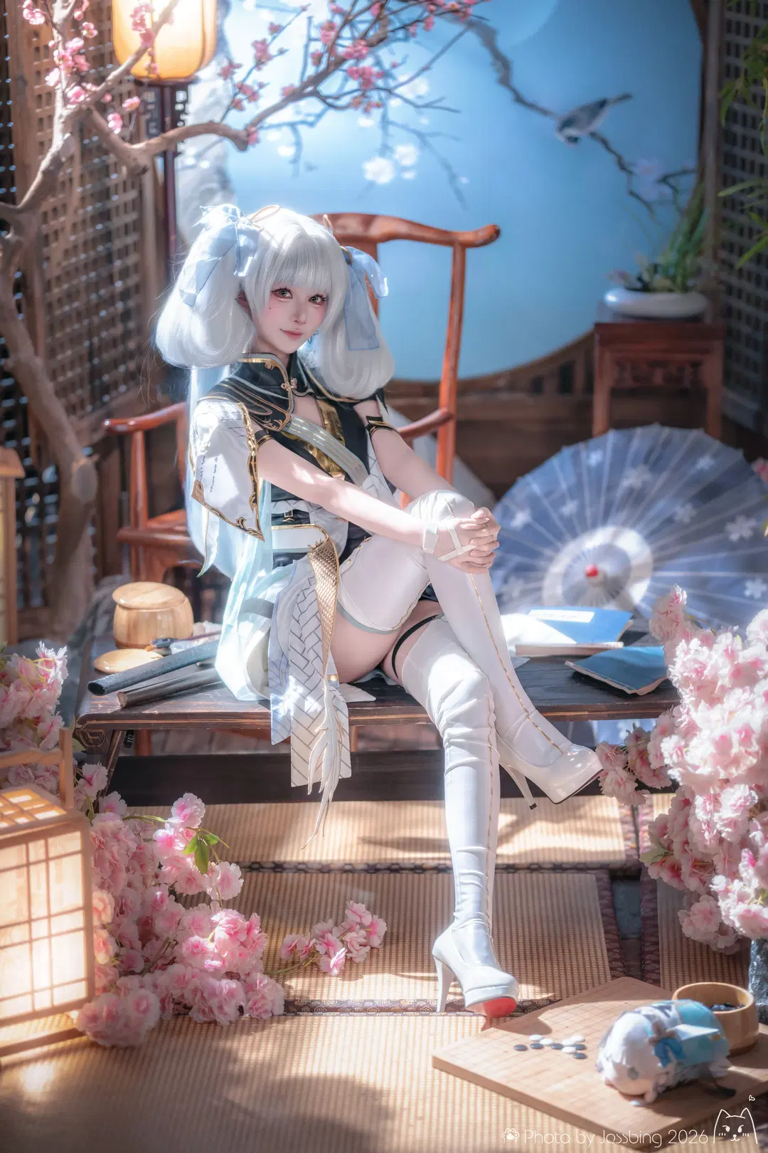 鸣潮, cosplay, 二次元摄影, 今汐cos, 白丝