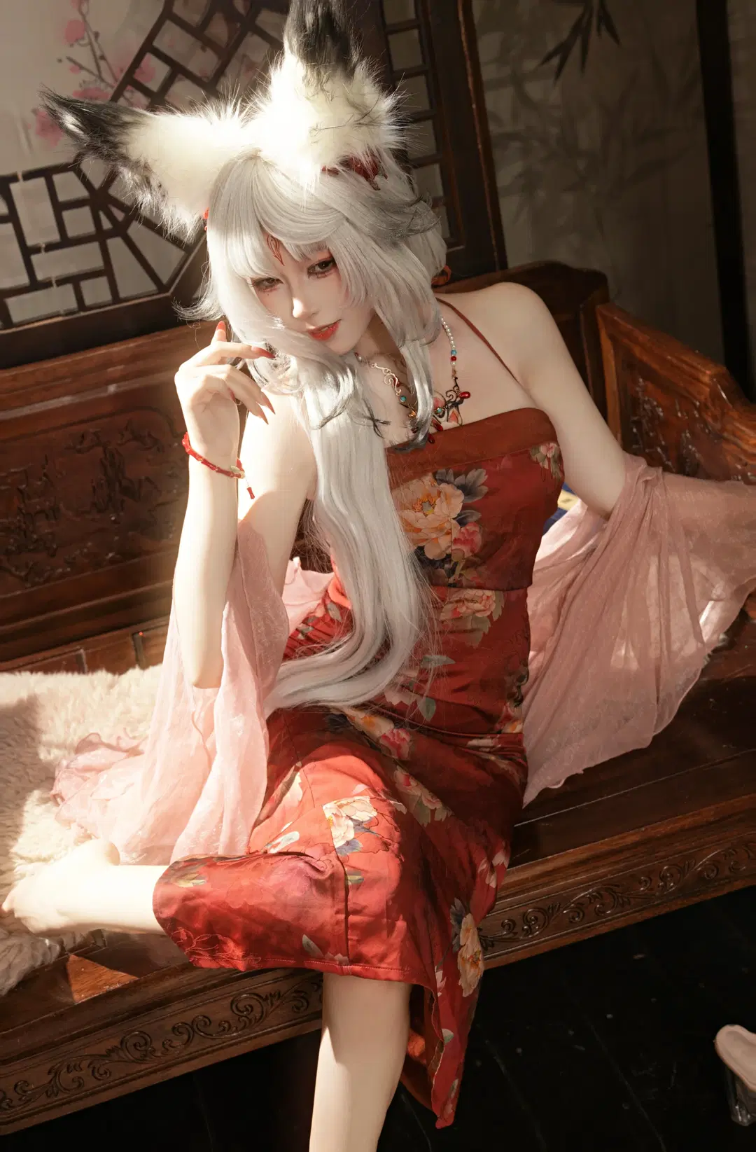 Wuthering Waves, Traditional Chinese style cosplay, Fox girl, Hsin cosplay, Game character fan design