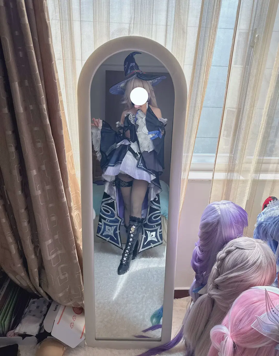 崩坏星穹铁道, 大黑塔cos, 黑丝, cosplay试衣, 女巫cos