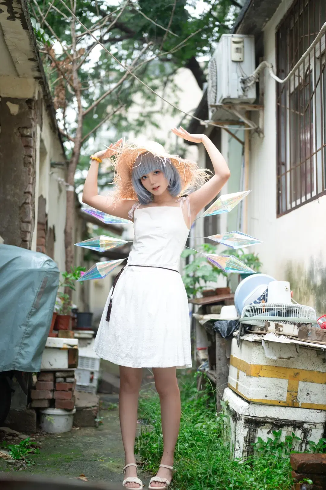 东方project, 夏日写真, 琪露诺cos, 外景cos, 草帽少女