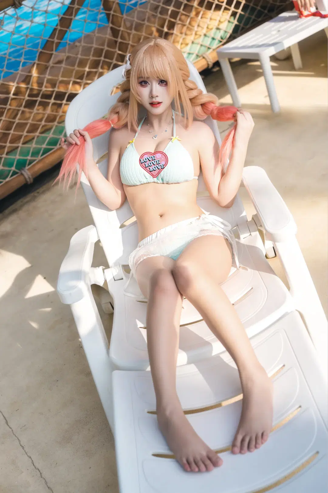 【喜多川海梦cos】水上乐园的薄荷绿泳装拍摄分享 - -长生剑 - 第4张