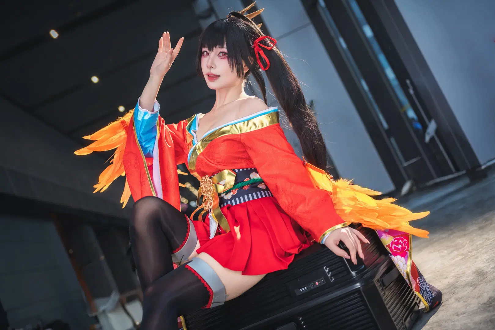 【大凤cos】碧蓝航线漫展返图，红金和风与黑丝搭配的华丽视觉 - -长生剑 - 第4张