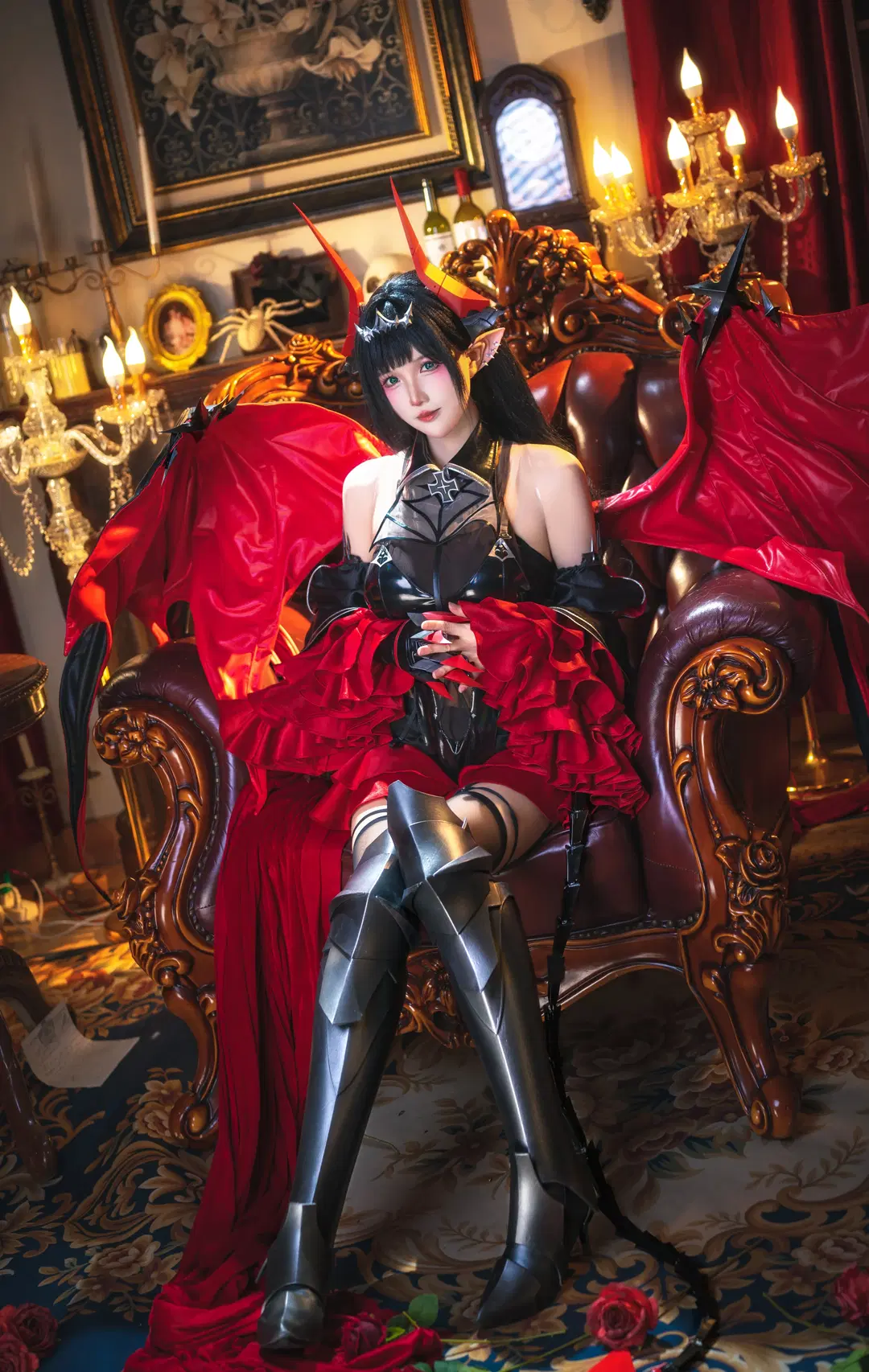 二次元撮影, アズールレーン, コスプレ写真, ストッキング, ゲッツ・フォン・ベルリヒンゲン コスプレ