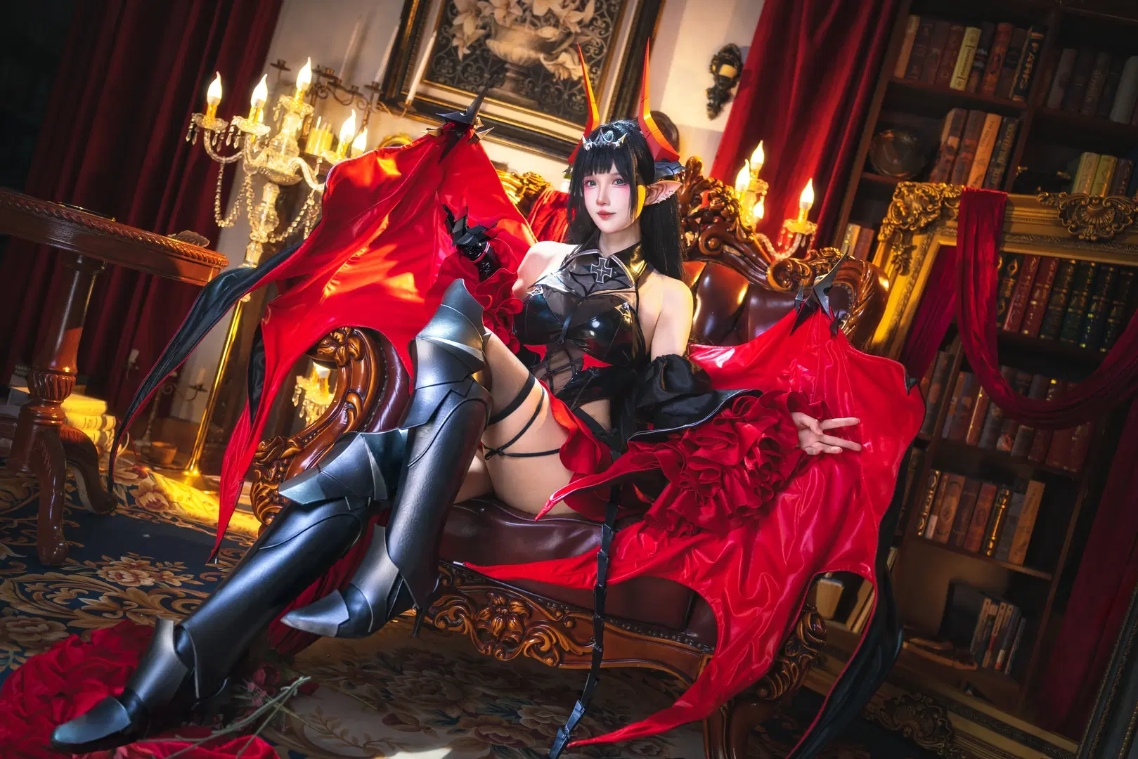 [Gotz von Berlichingen cosplay] Azur Lane: Black & Red Demonic Style Cosplay Photoshoot by -长生剑 - Image 3