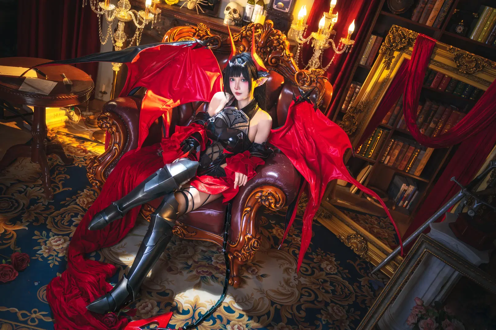 [Gotz von Berlichingen cosplay] Azur Lane: Black & Red Demonic Style Cosplay Photoshoot by -长生剑 - Image 4