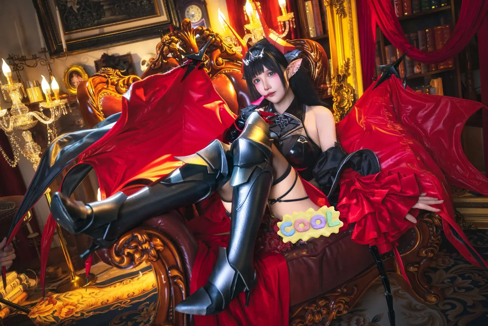 [Gotz von Berlichingen cosplay] Azur Lane: Black & Red Demonic Style Cosplay Photoshoot by -长生剑 - Image 5