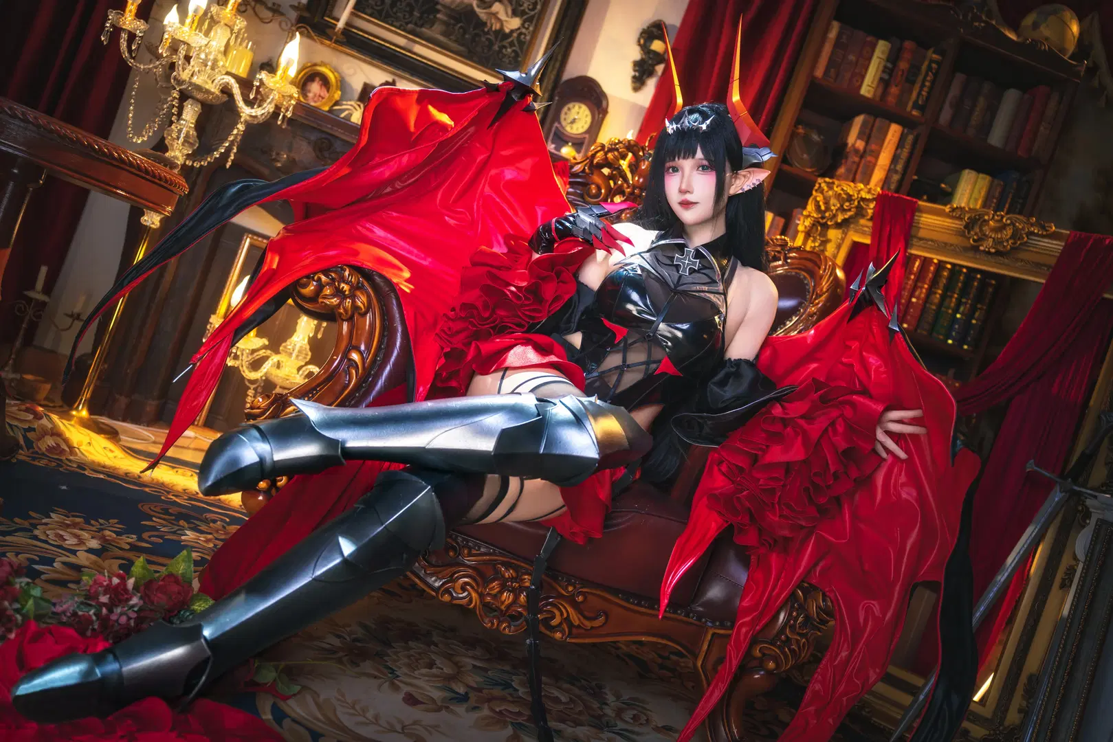 [Gotz von Berlichingen cosplay] Azur Lane: Black & Red Demonic Style Cosplay Photoshoot by -长生剑 - Image 6