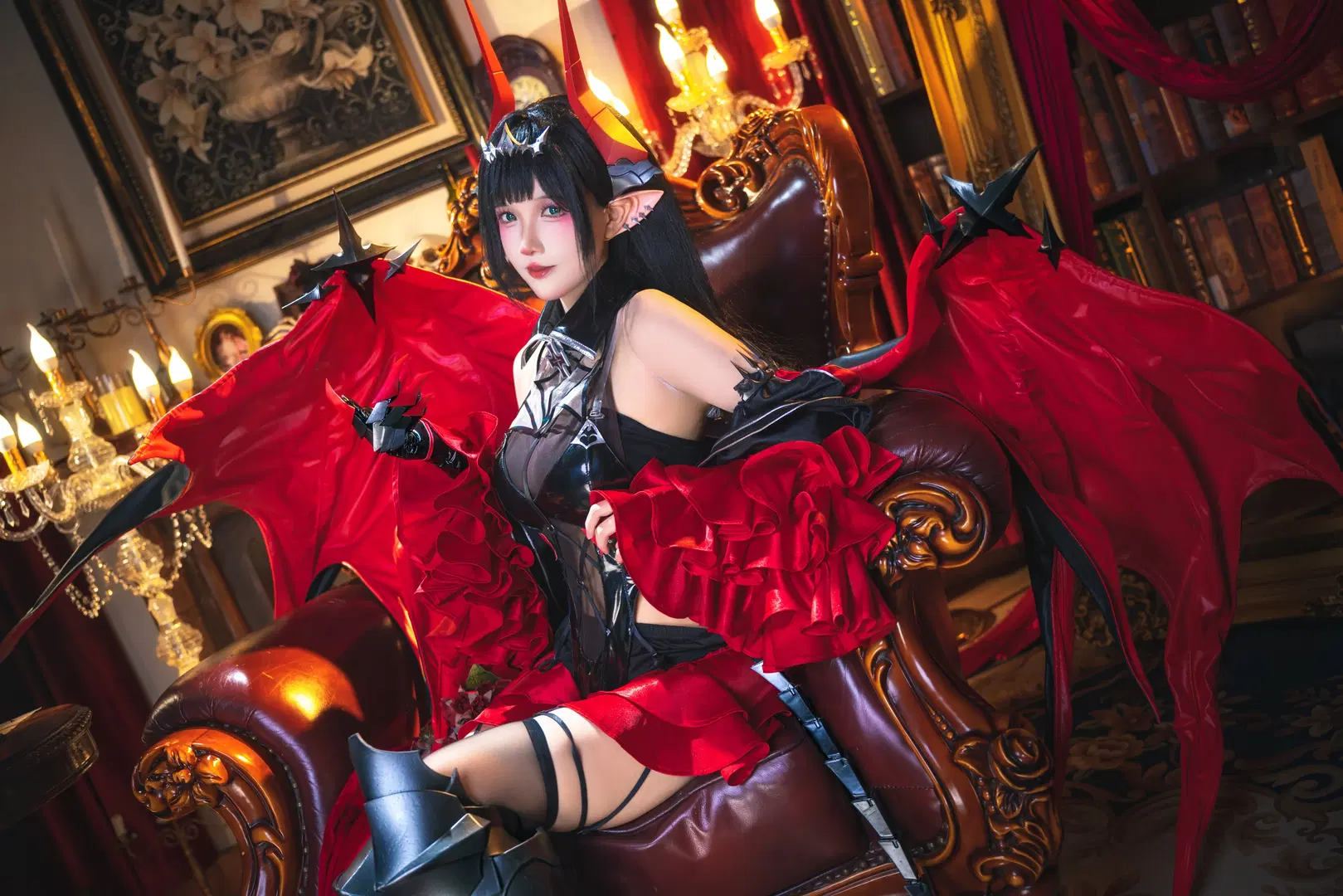 [Gotz von Berlichingen cosplay] Azur Lane: Black & Red Demonic Style Cosplay Photoshoot by -长生剑 - Image 7