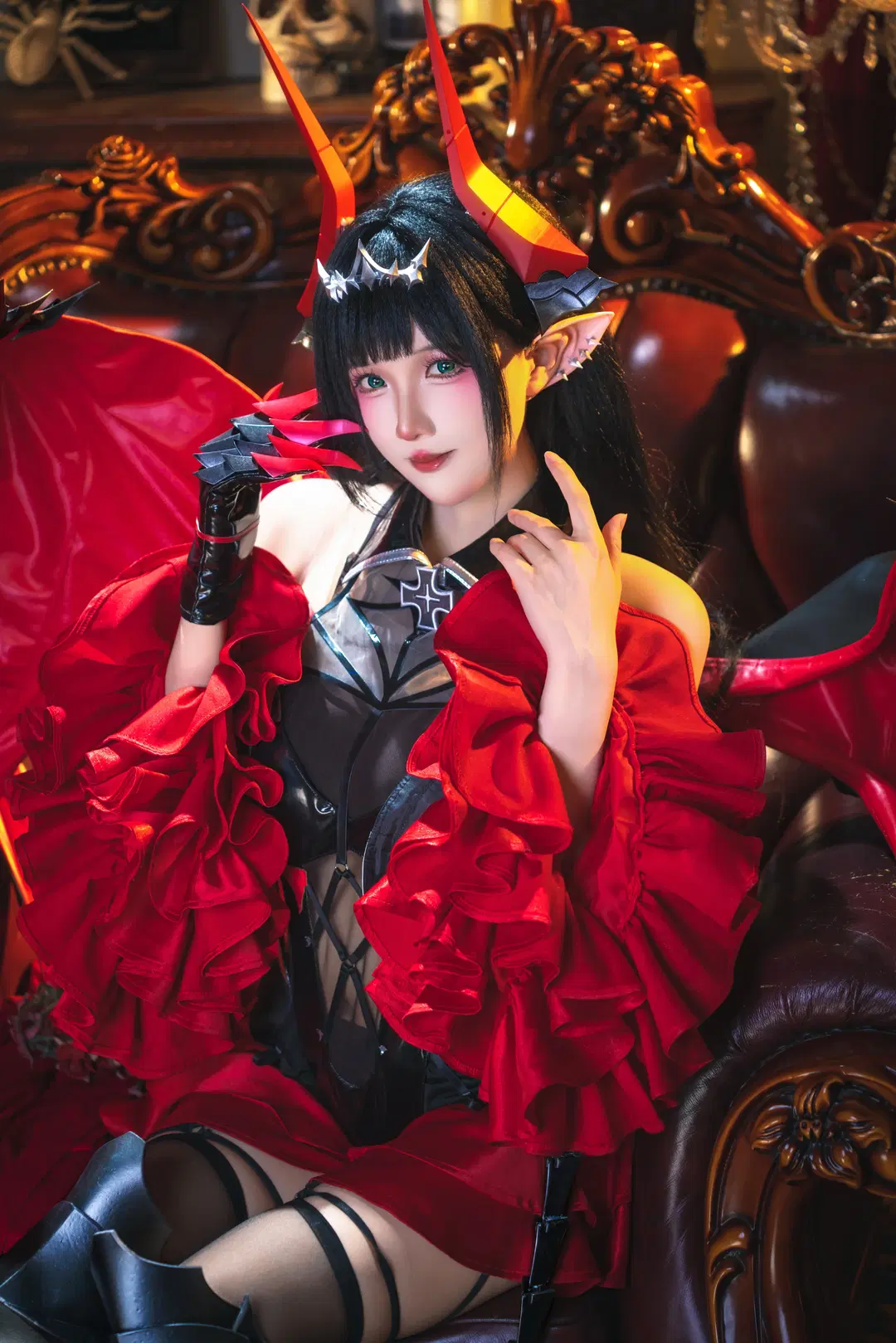 [Gotz von Berlichingen cosplay] Azur Lane: Black & Red Demonic Style Cosplay Photoshoot by -长生剑 - Image 9