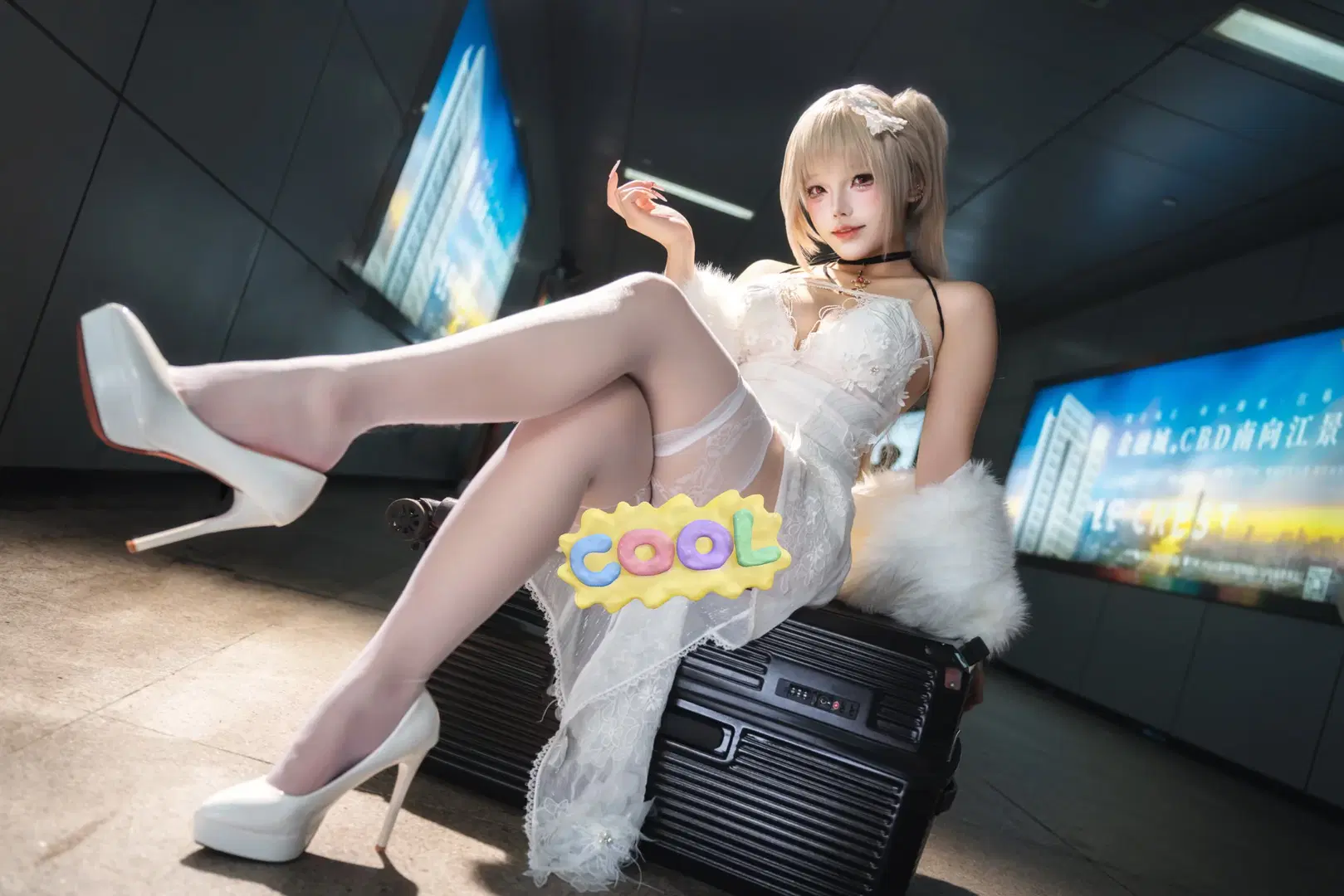 【可畏cos】碧蓝航线的白色蕾丝漫展场外随拍分享 - -长生剑 - 第2张