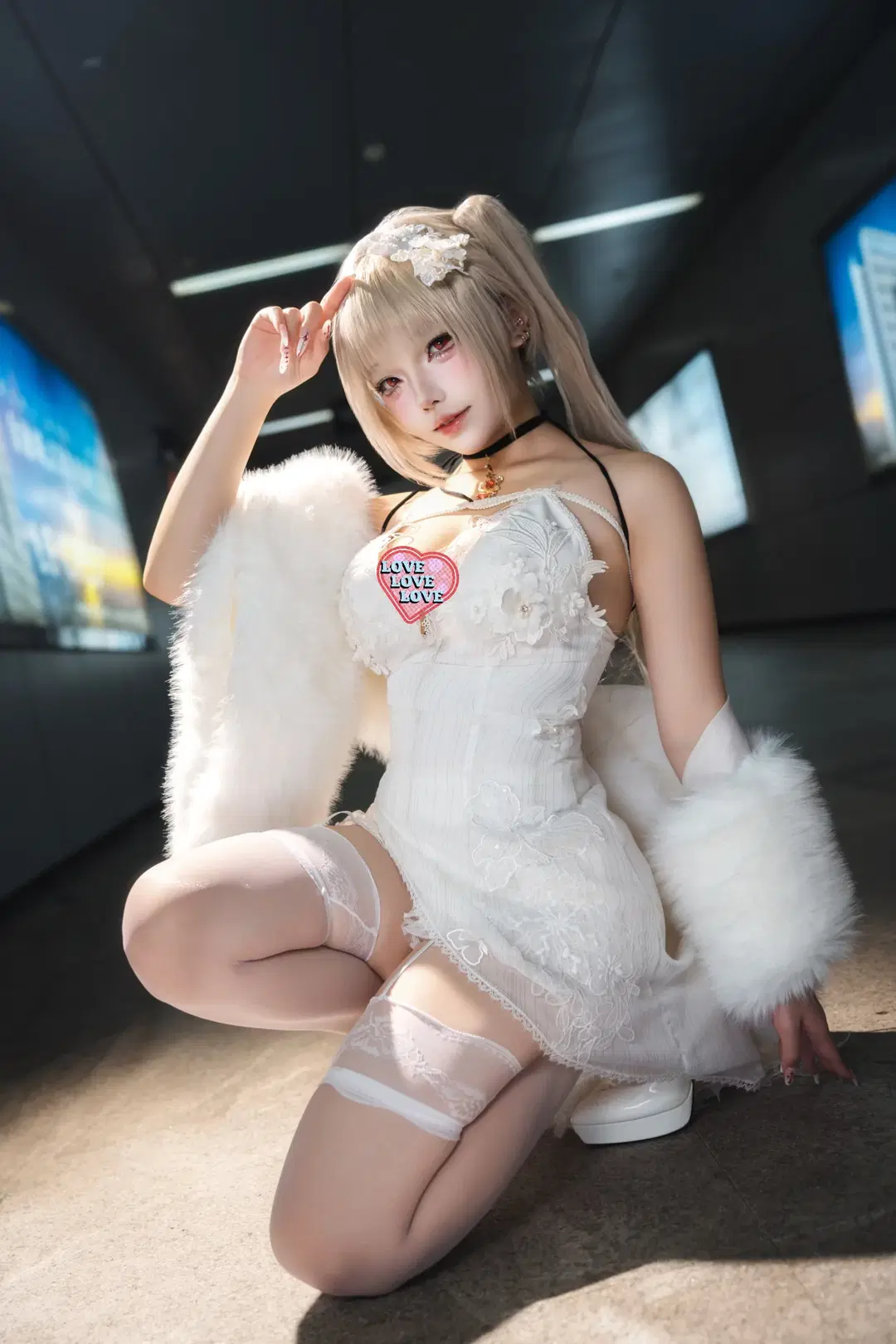 【可畏cos】碧蓝航线的白色蕾丝漫展场外随拍分享 - -长生剑 - 第3张