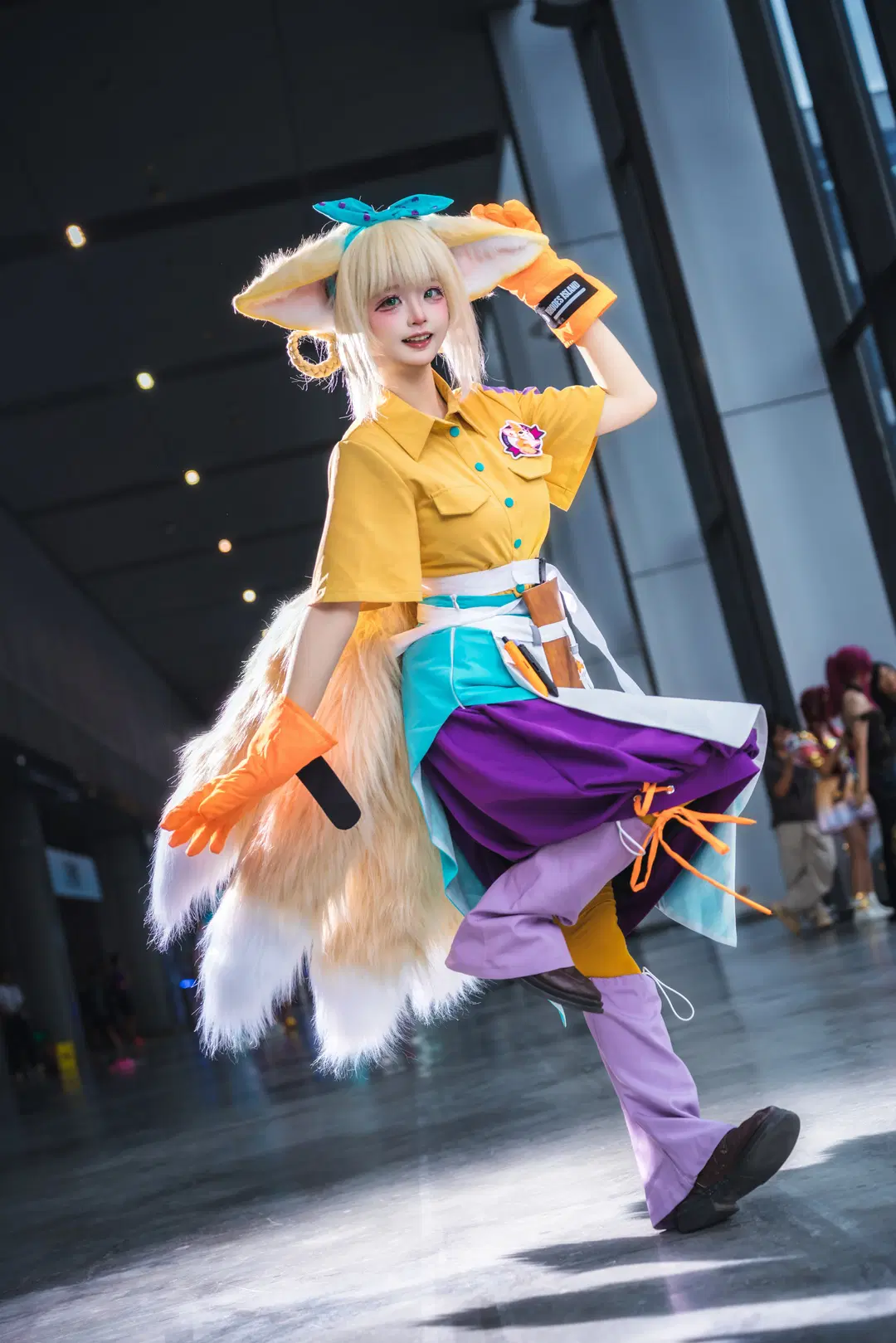 【スズラン コスプレ】『アークナイツ』イベント会場の元気いっぱいな子狐 - -长生剑 - 3枚目