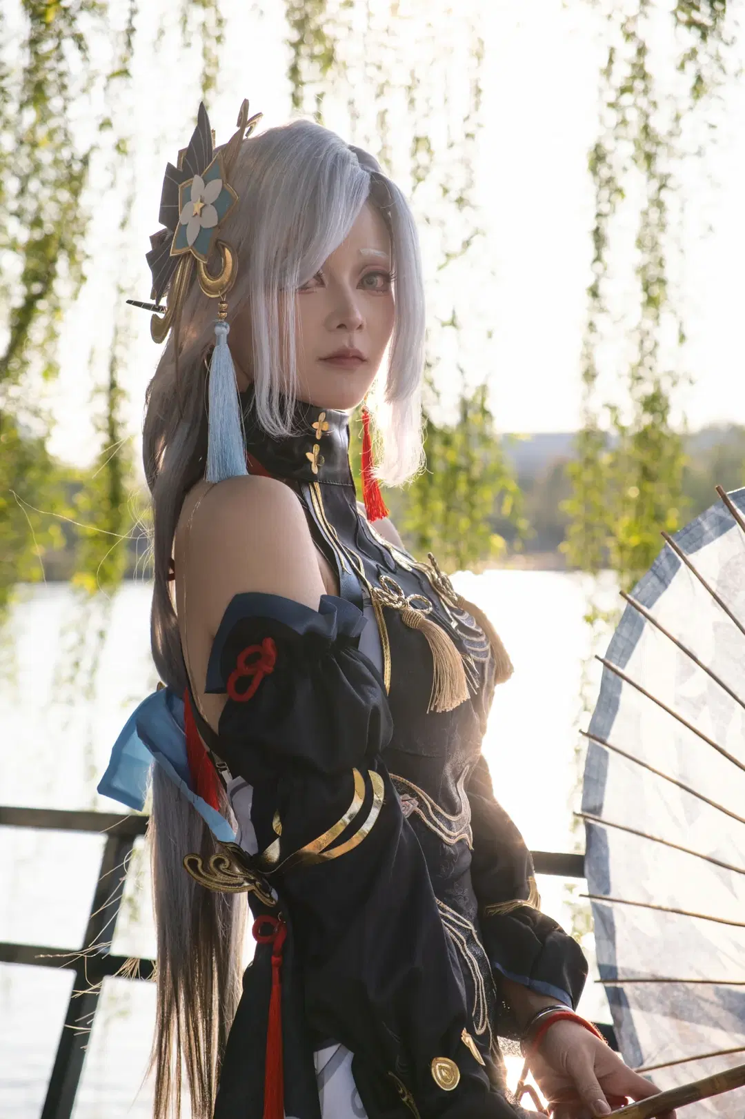 原神, 古风摄影, 申鹤cos, cosplay分享, 湖畔外景